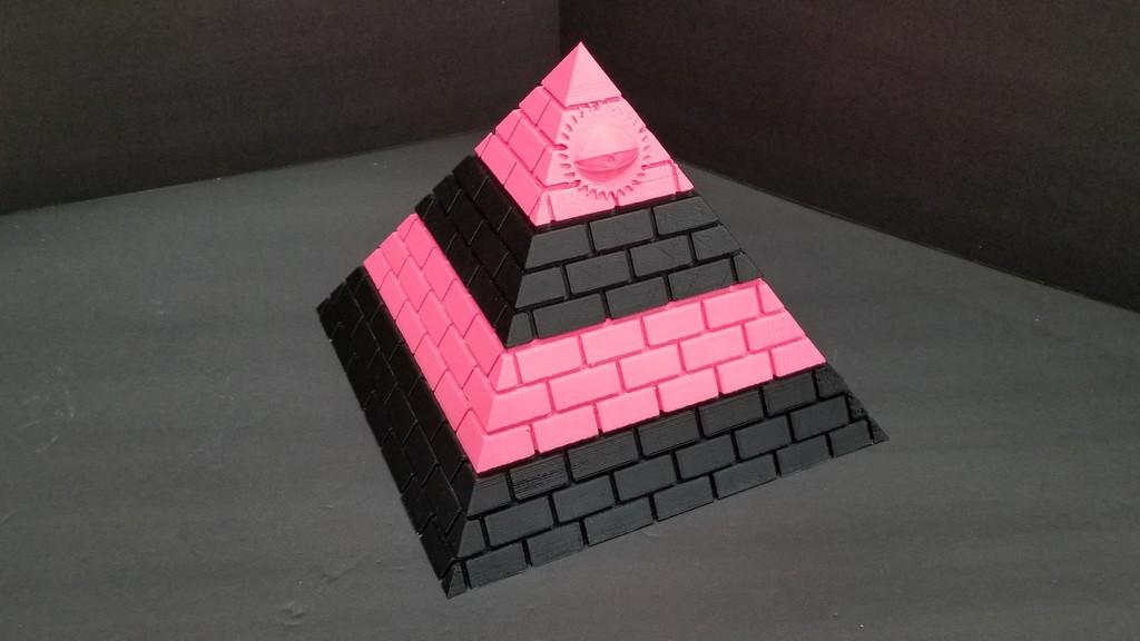 Illuminati Pyramid secret storage box BETTER FIT!!  3d model