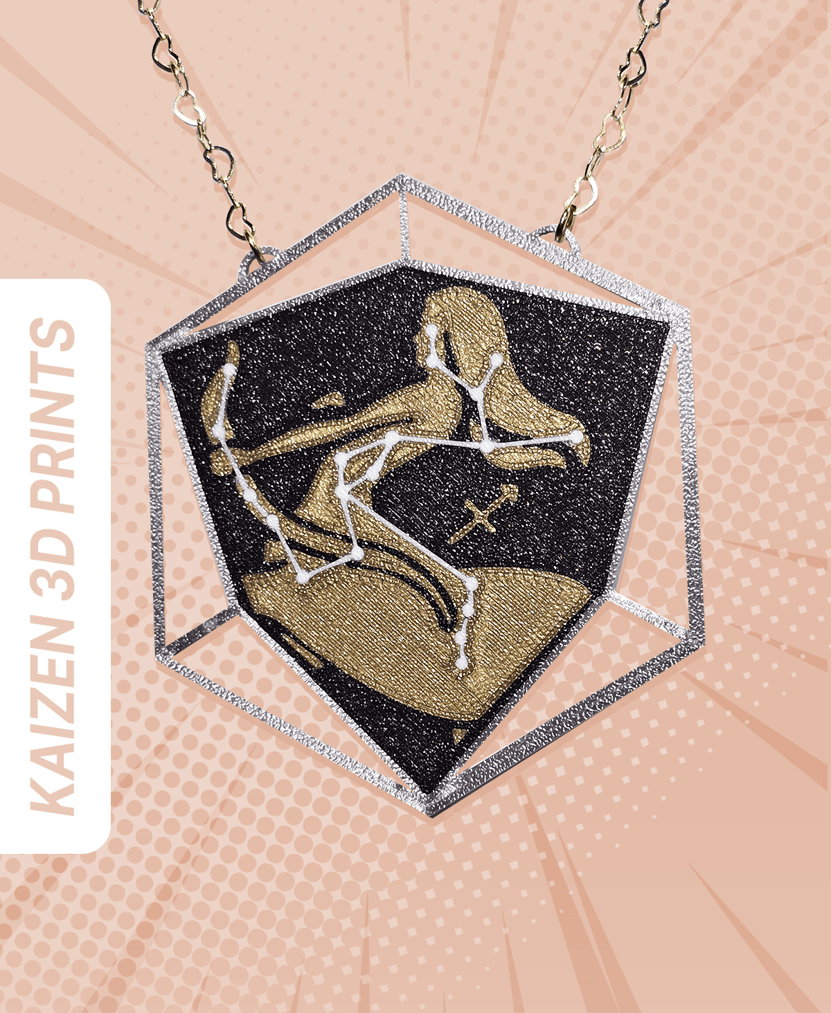 Sagittarius Astrology Pendant 3d model