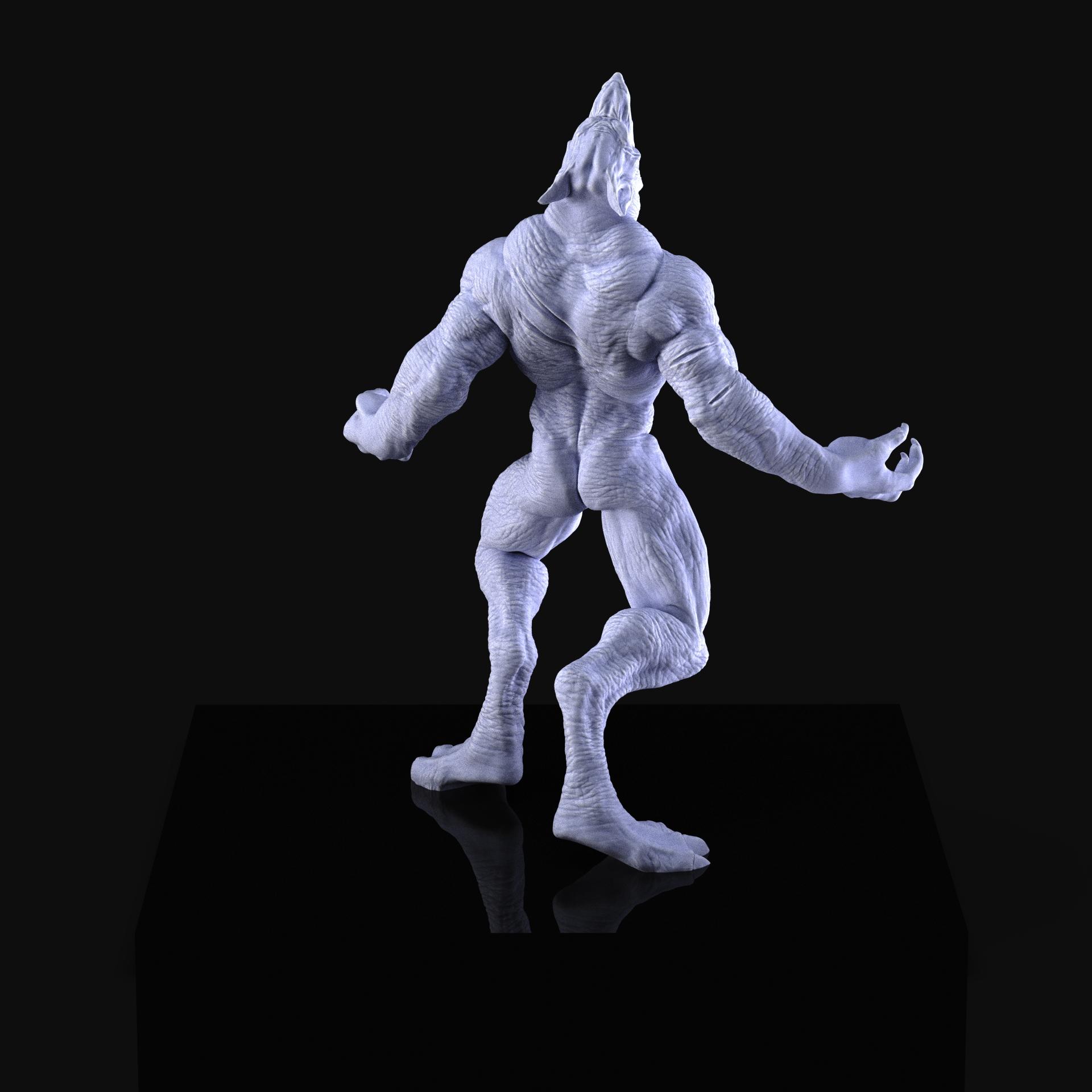 Werewolf Screaming 3d model