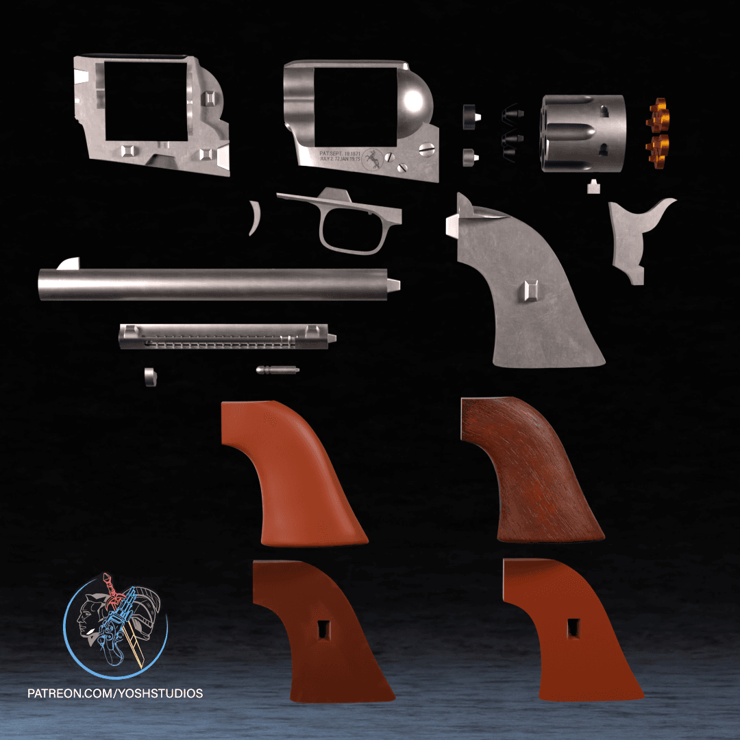 Fallout New Vegas Revolver 3D Printer File STL 3d model