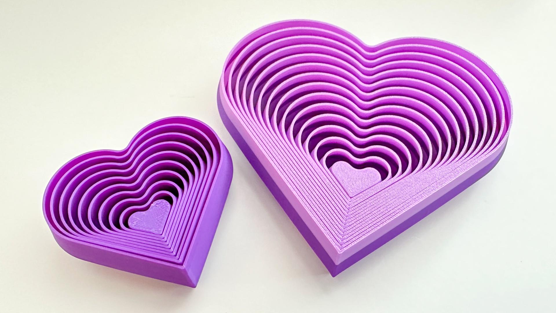 Heart Layered Fidget (2 sizes) 3d model