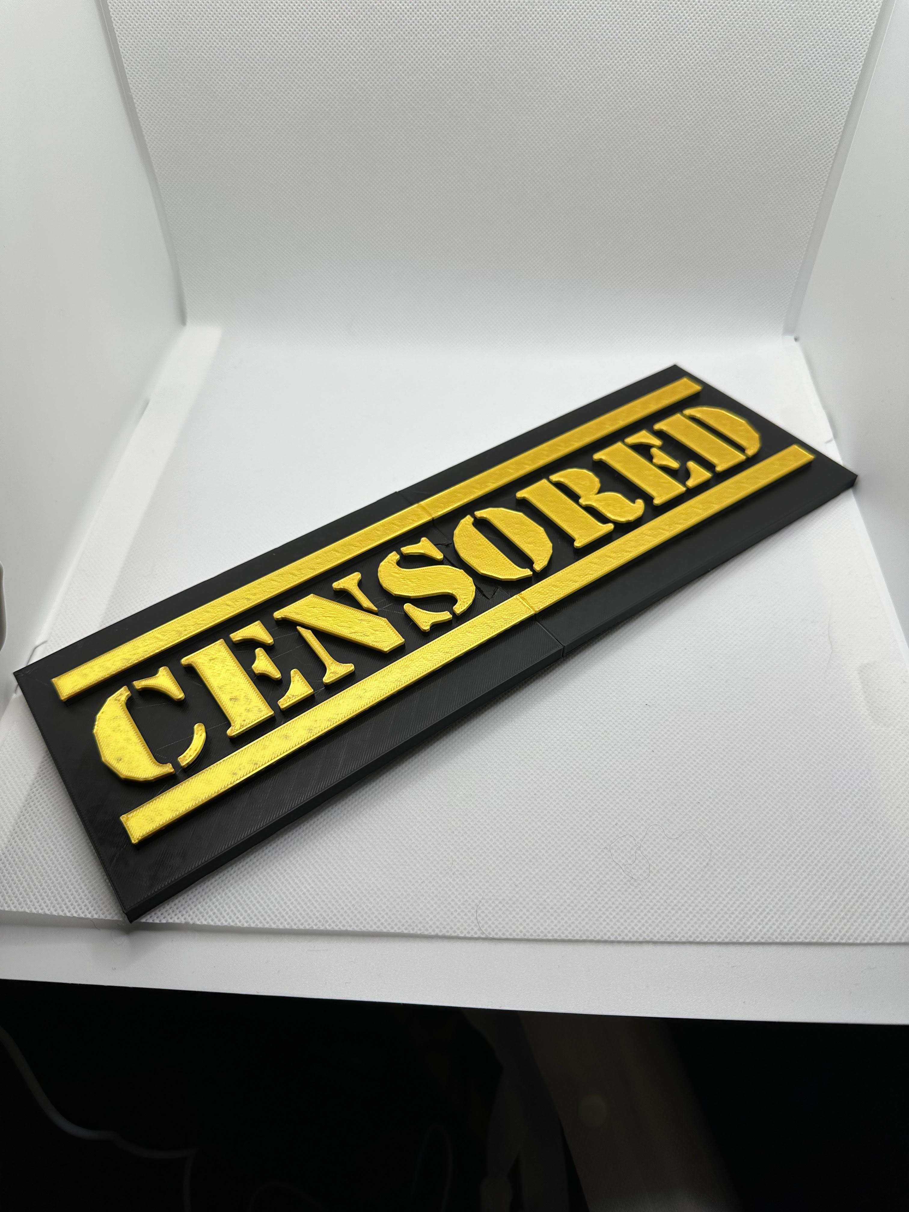 Censored Sign 3d model