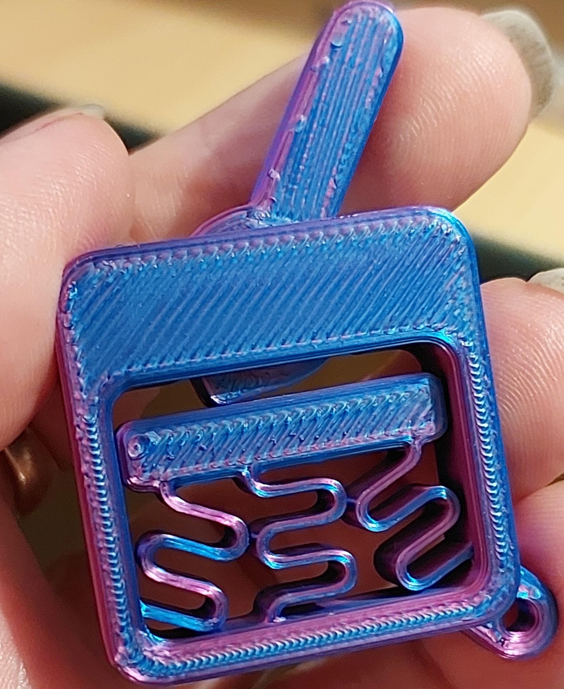 Fidget Toggle Switch - Blue Rasberrybi colour silky filament - 3d model