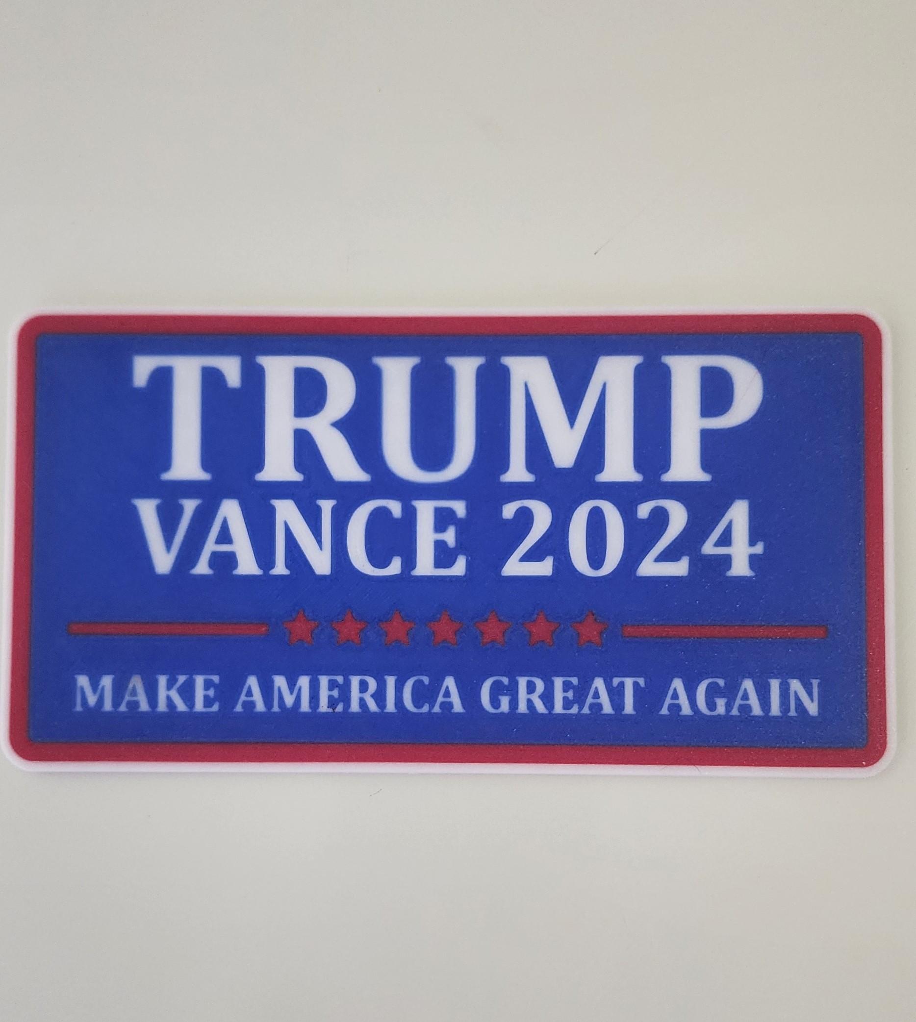 Trump Vance 2024 Fridge Magnet 3d model