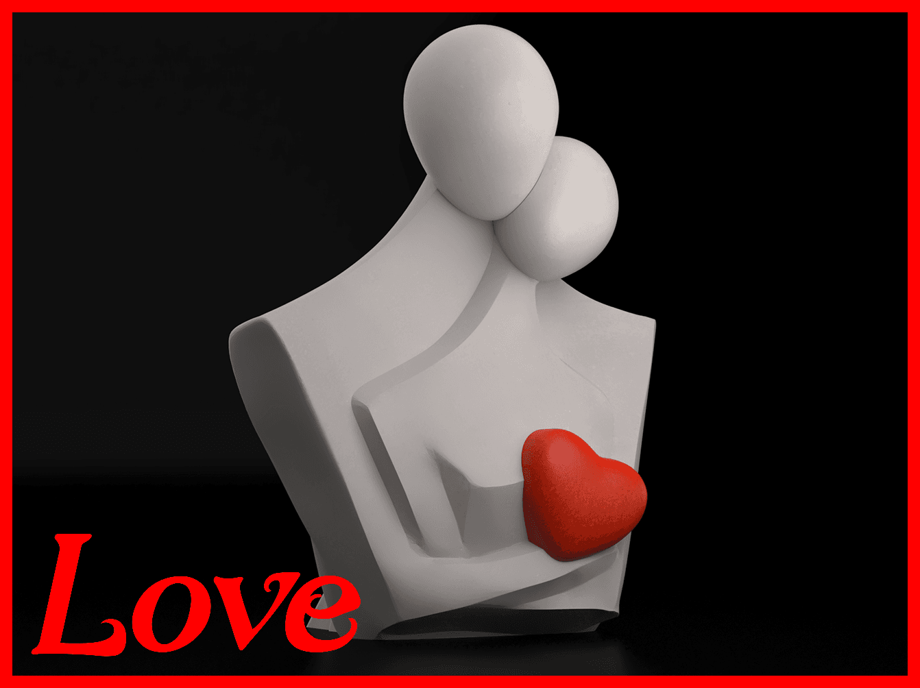 ♡♡♡ COUPLE IN LOVE for anniversary gift. Elegant and minimalist Home decor 3d model
