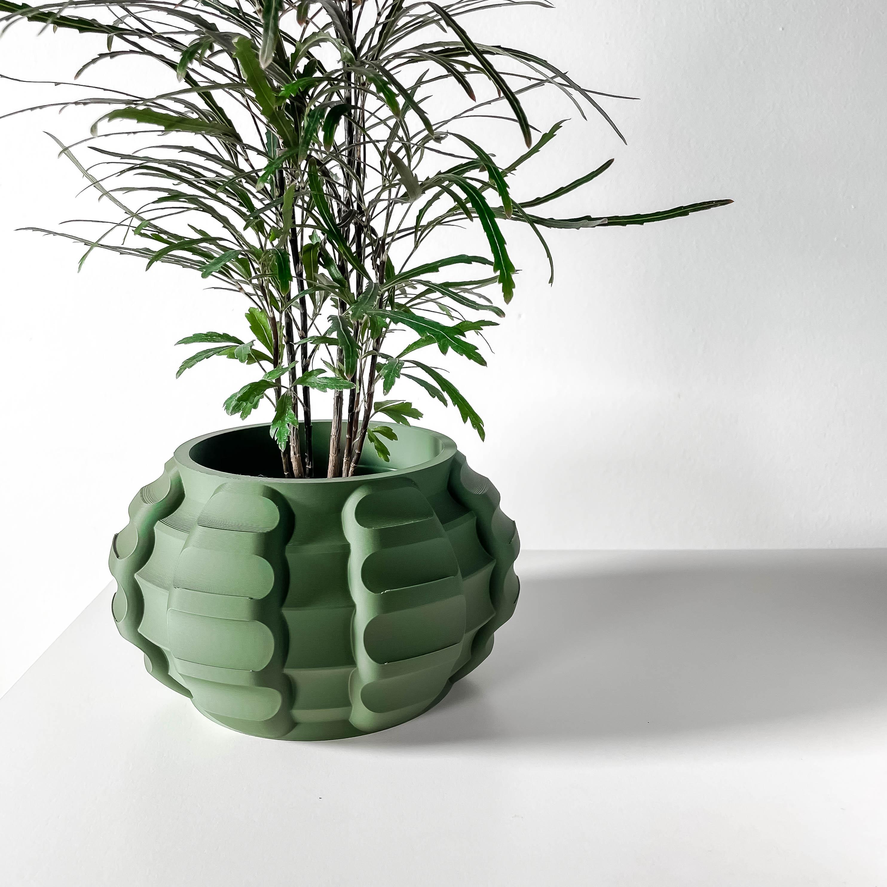 The Jute Planter Pot with Drainage Tray & Stand Included | Modern and Unique Home Decor for Plants 3d model