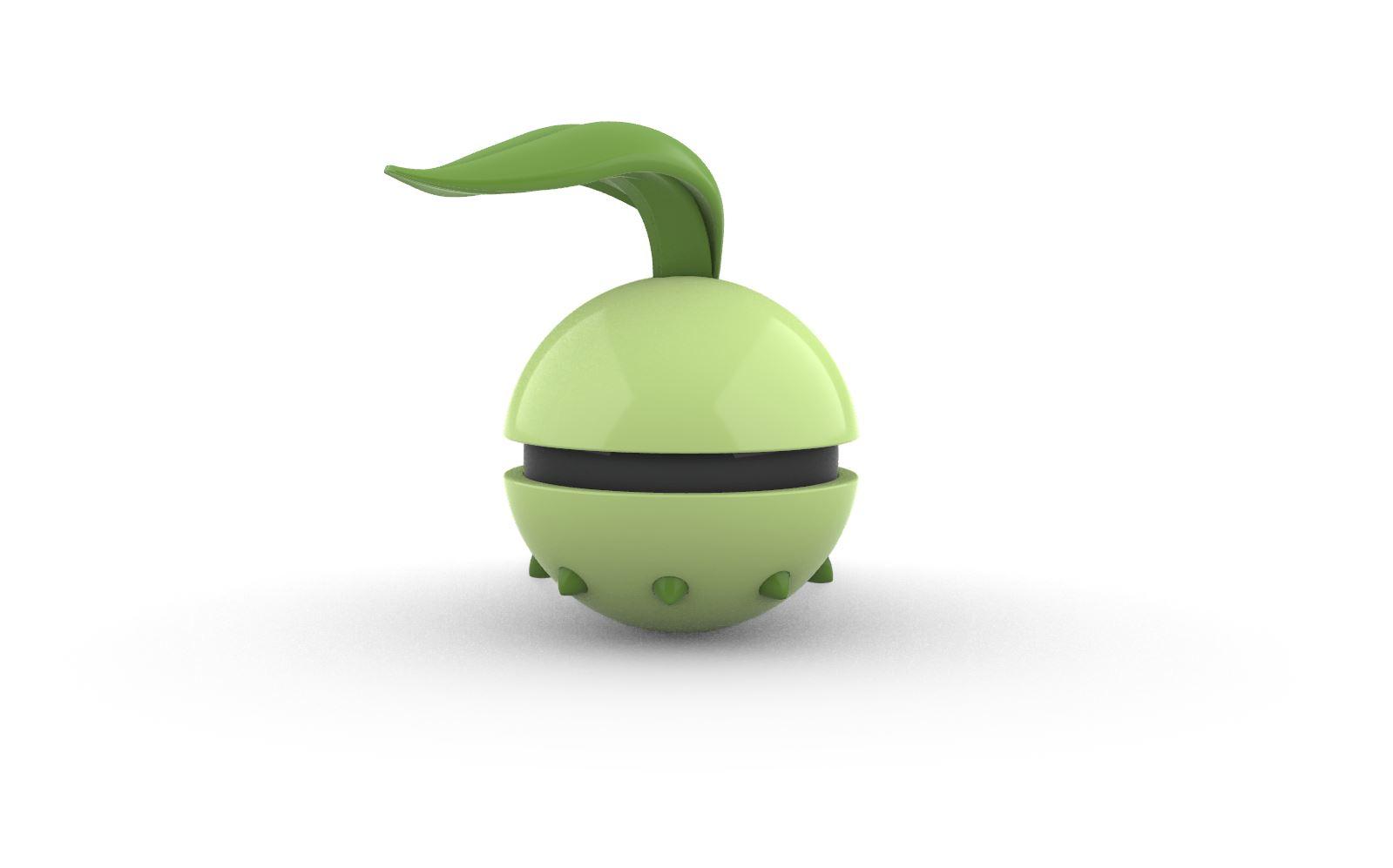 Pokeball 152 Chikorita 3d model