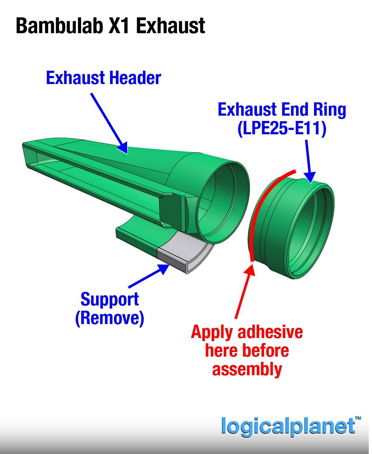 BambuLab X1 Exhaust System 3d model