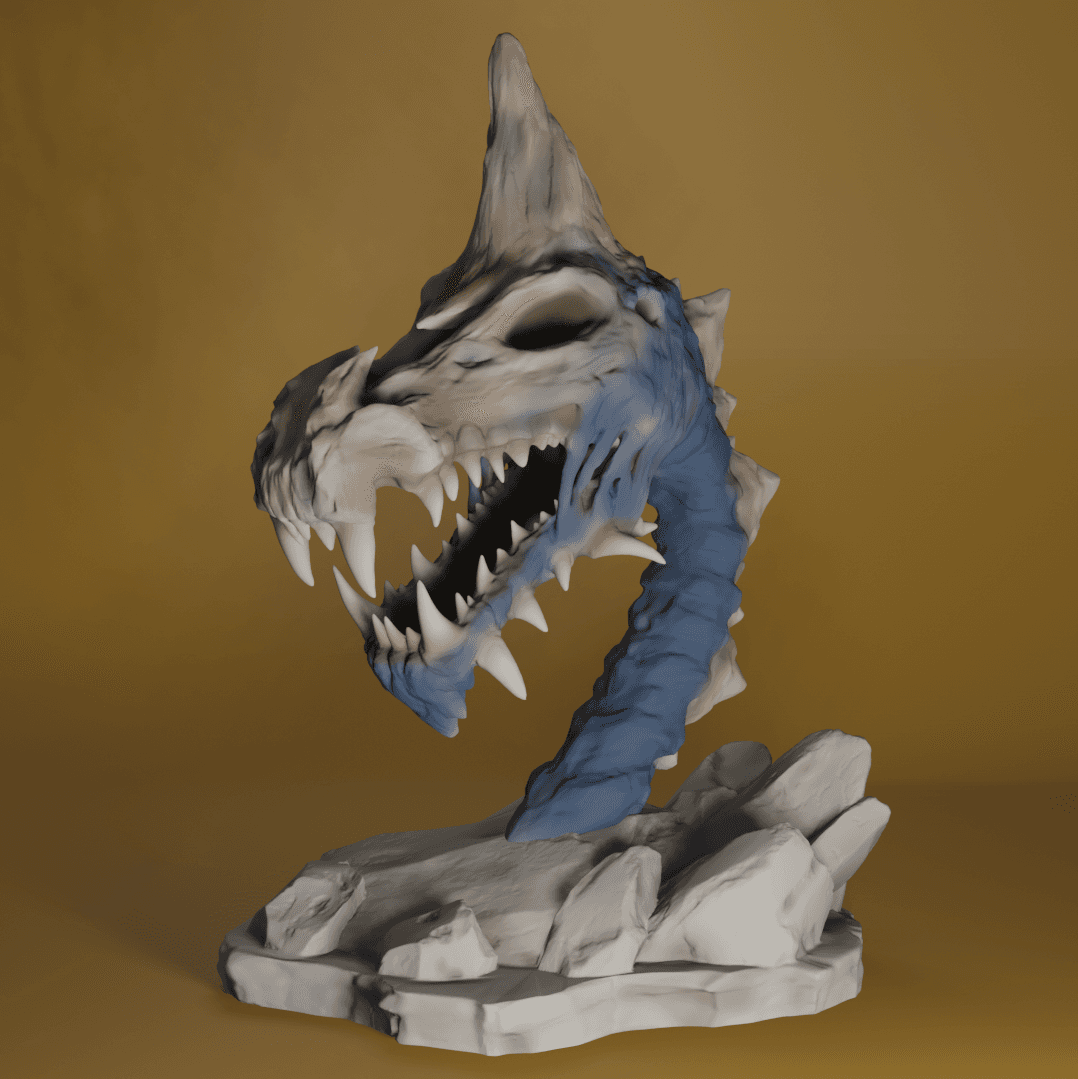 Dragon Skull Bust -(Dracolich) 3d model