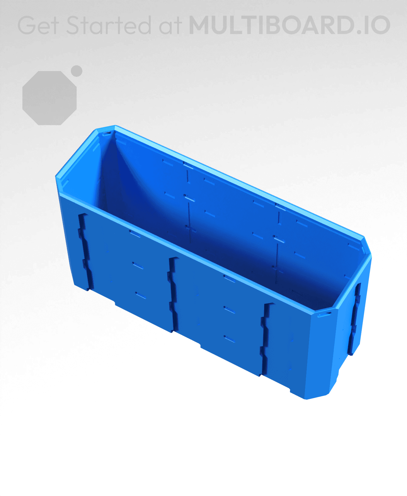 3x1x1·5 - Topped Multipoint Rail - Pop-In Bin Extension 3d model