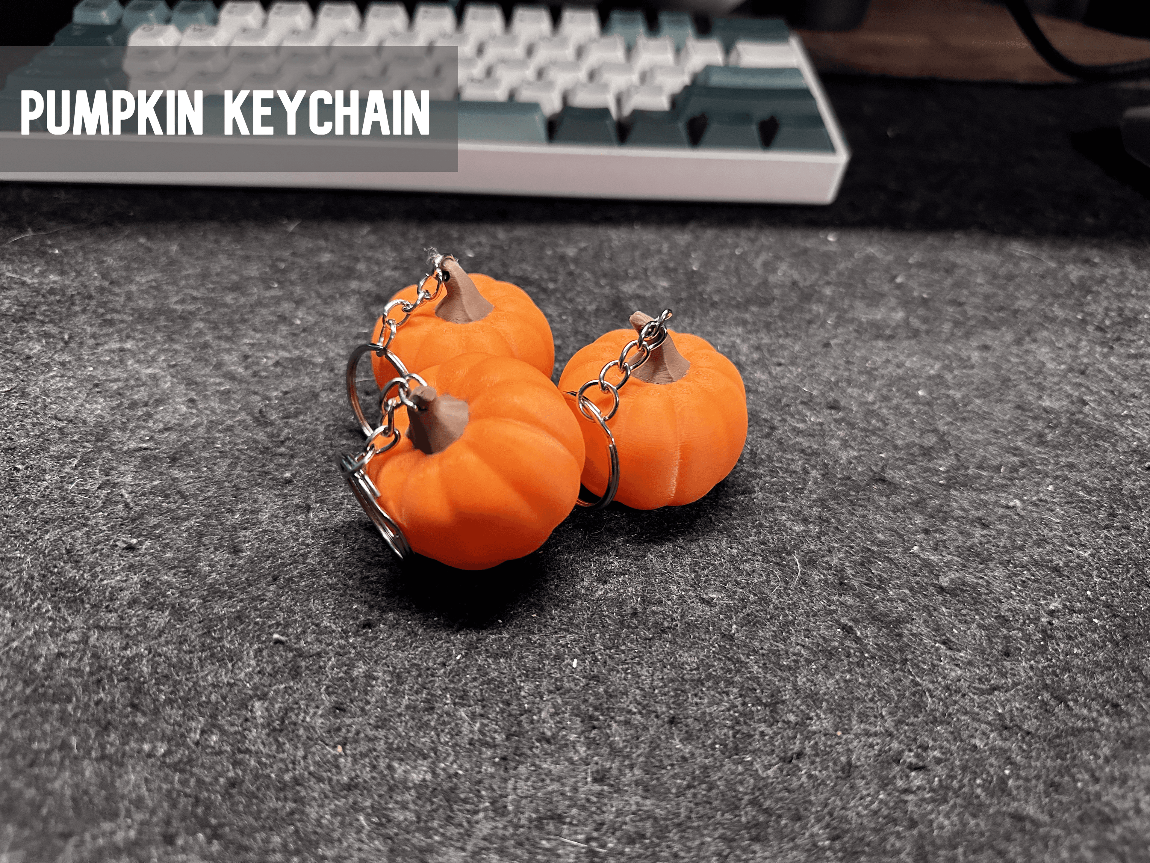 Pumpkin Keychain 3d model