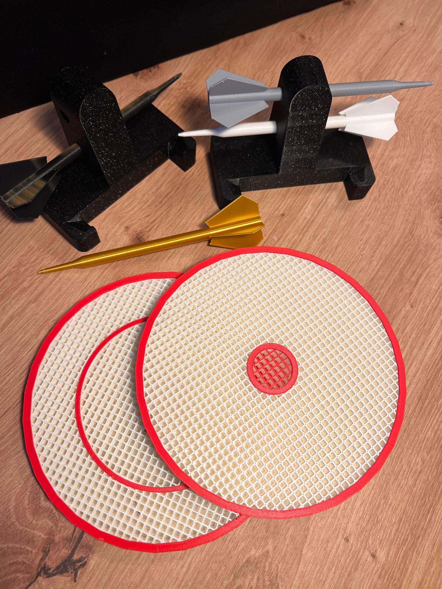 PORTABLE DARTBOARD WITH DARTS 3d model