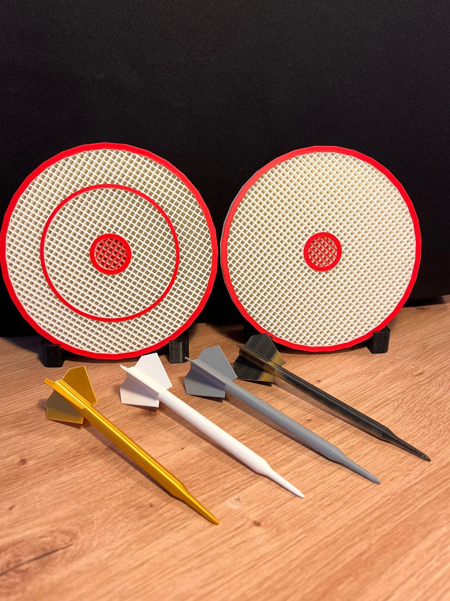 PORTABLE DARTBOARD WITH DARTS 3d model