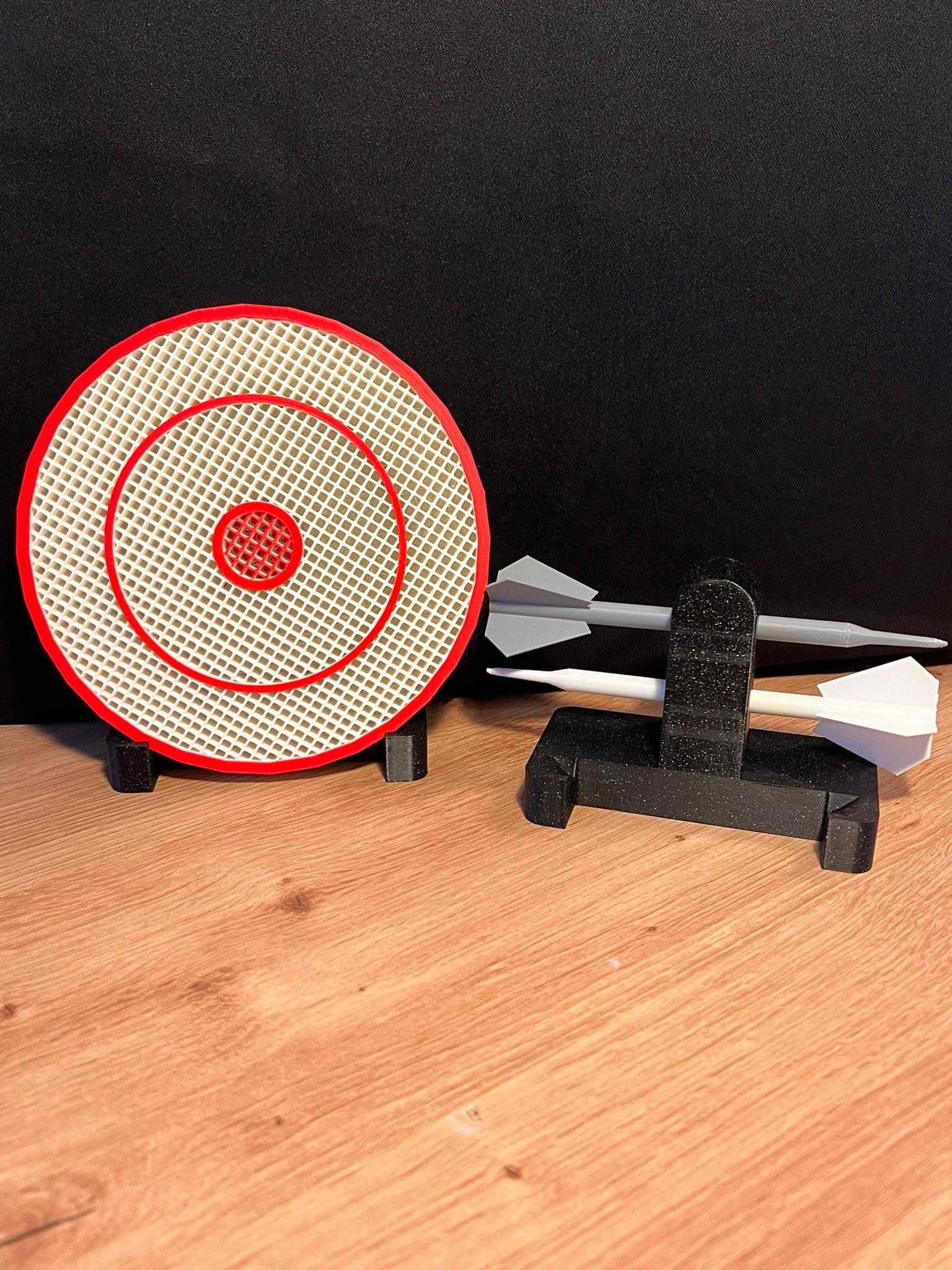 PORTABLE DARTBOARD WITH DARTS 3d model