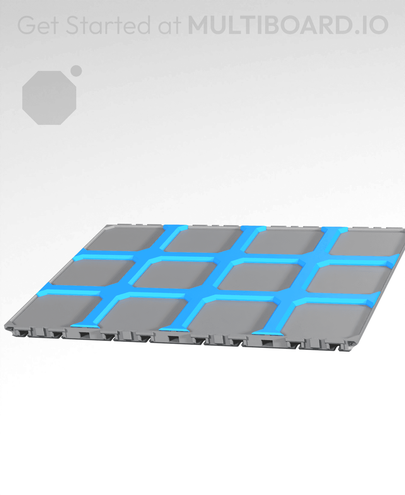 4x3 - Multibin Insert Panel - Surface Adapter 3d model