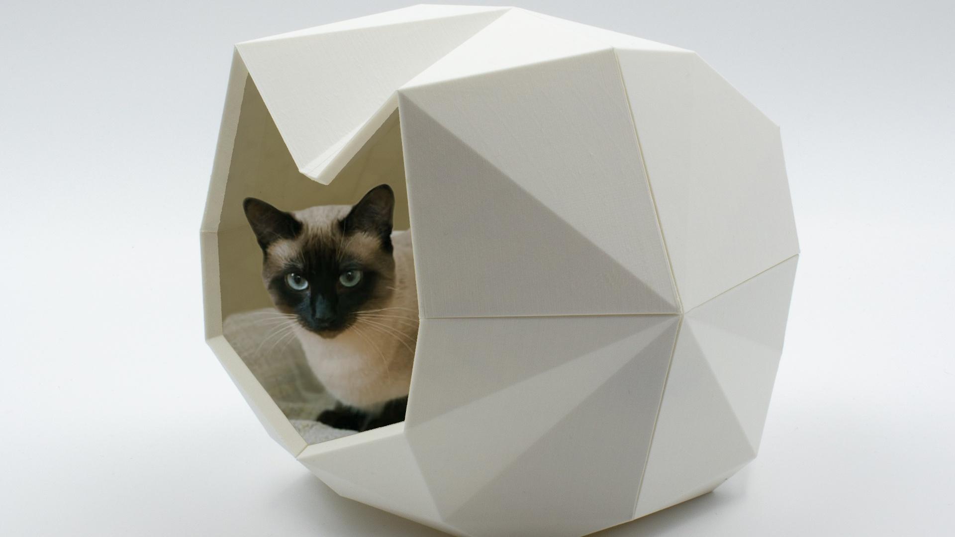 PIA LOW POLY CAT HOUSE (exclusively on Thangs) 3d model