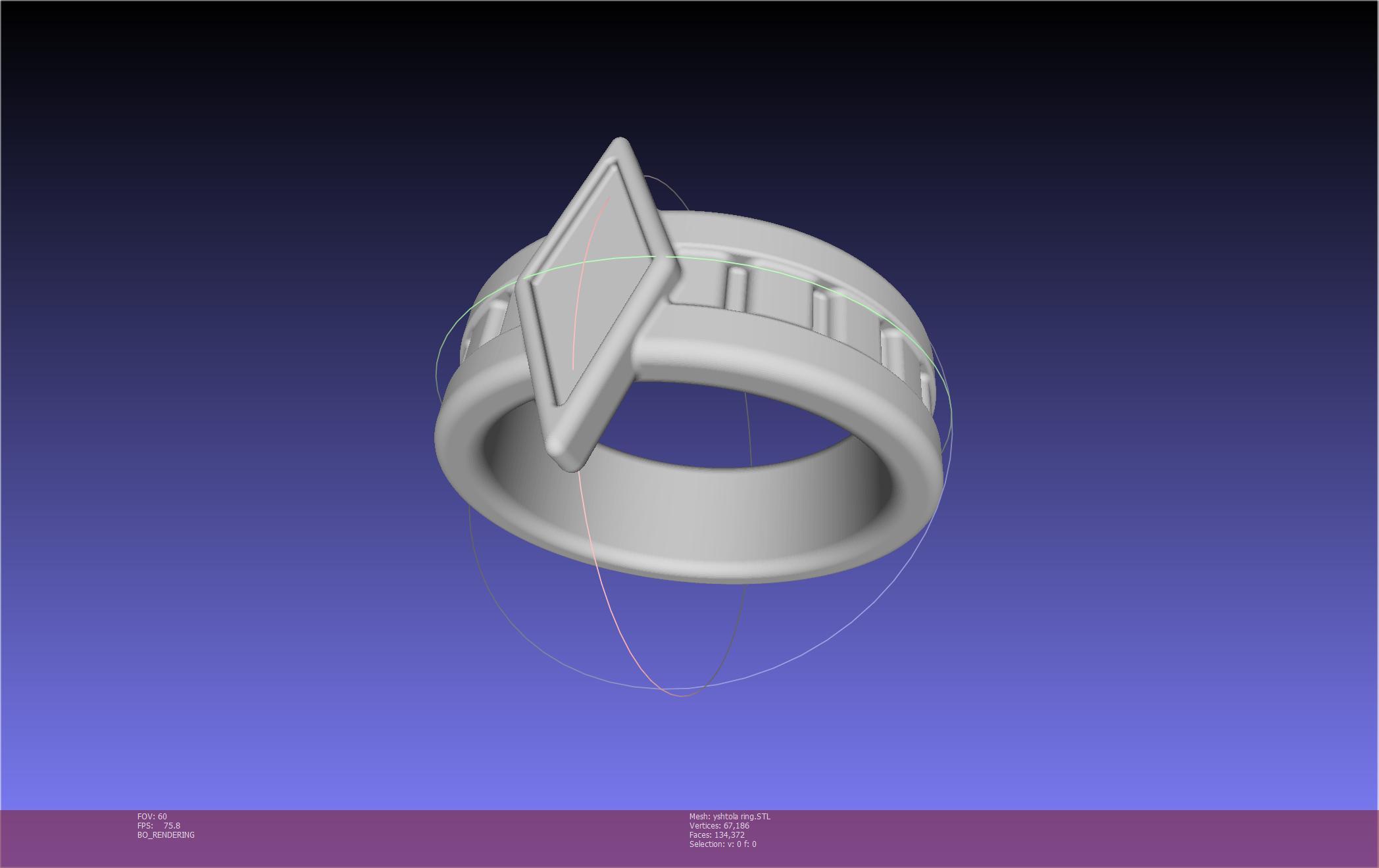 Final Fantasy XIV Yshtola Ring Printable Model 3d model
