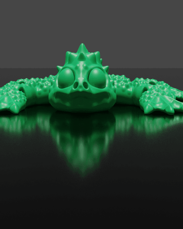 Articulated Lizard / Dragon Flexi - Support free - Print in Place 3d model