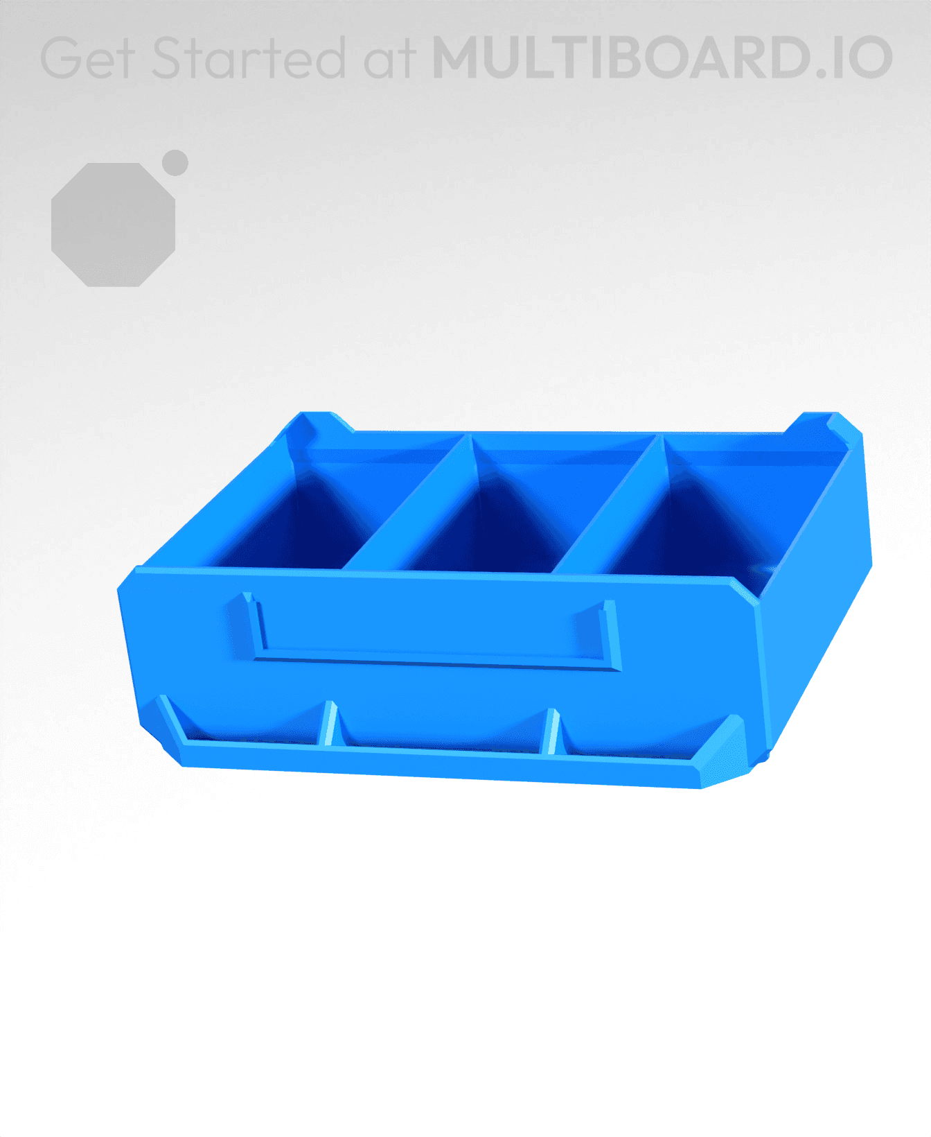 3x1x2-Deep - Linear Divided - Multibin Simple Drawer 3d model