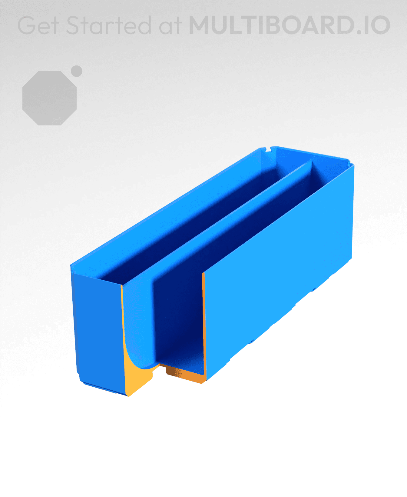 1x3x1 - Curved - Double Divided Bin - Multibin Insert 3d model