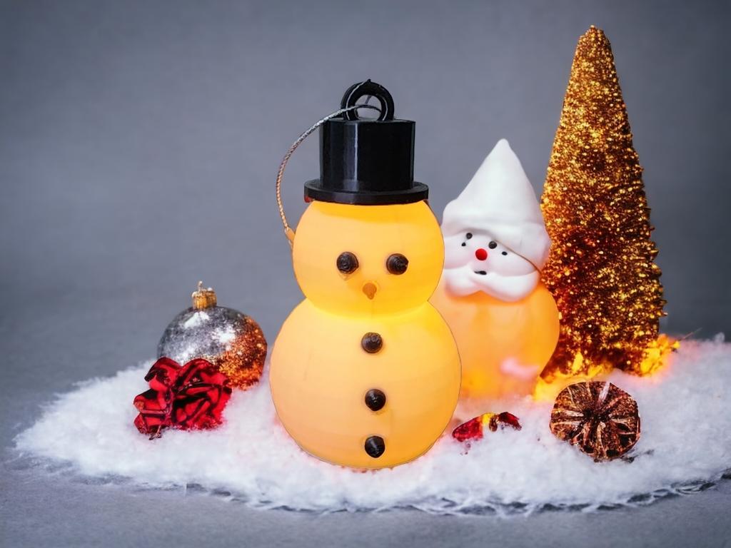 Lighted Snowman Ornament 3d model