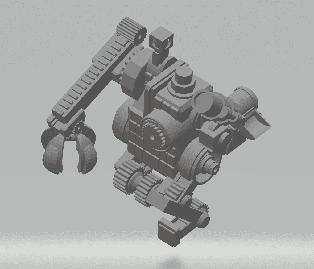 FHW Worker Bot Crusher Piledriver kit 3d model
