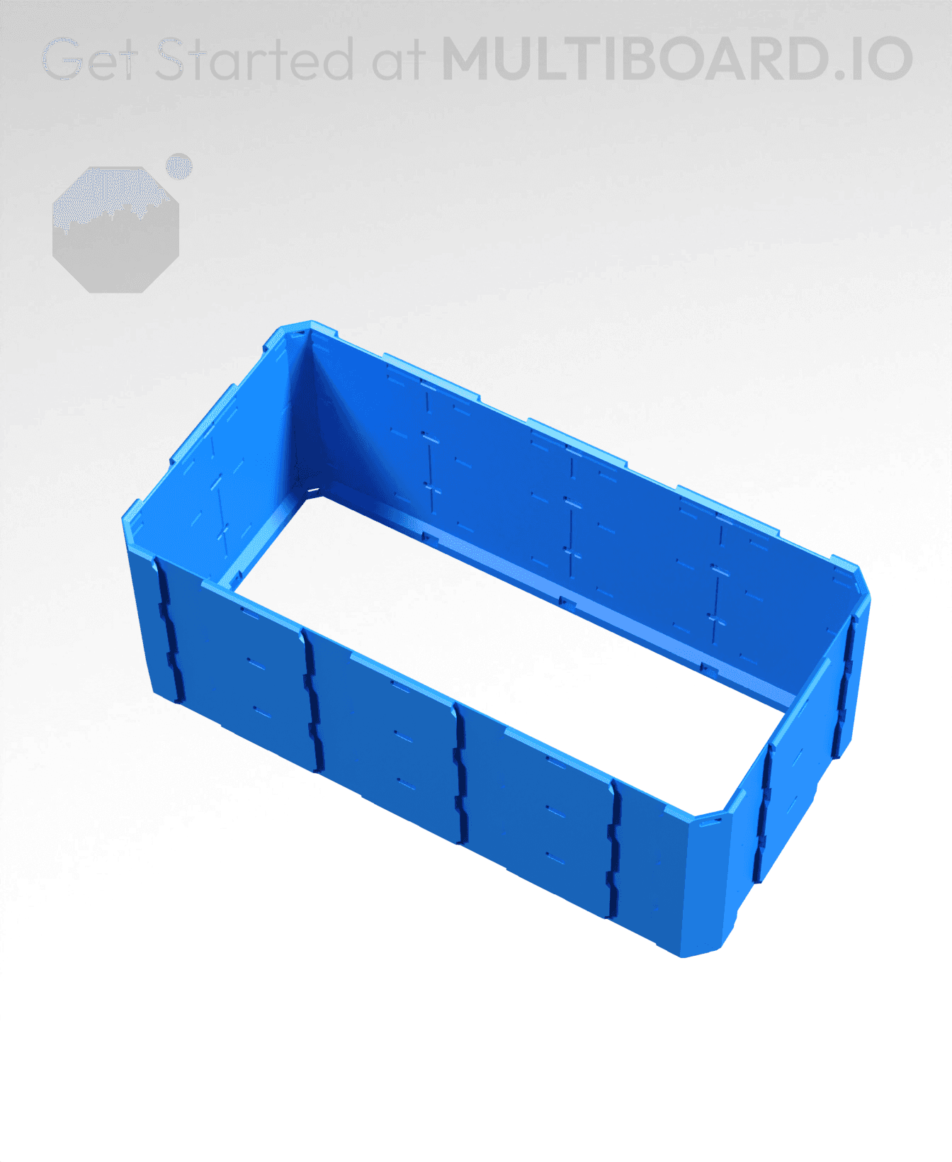 4x2x1.5 - Full Multipoint Rail - Standard Click-In Multibin Shell Extension 3d model