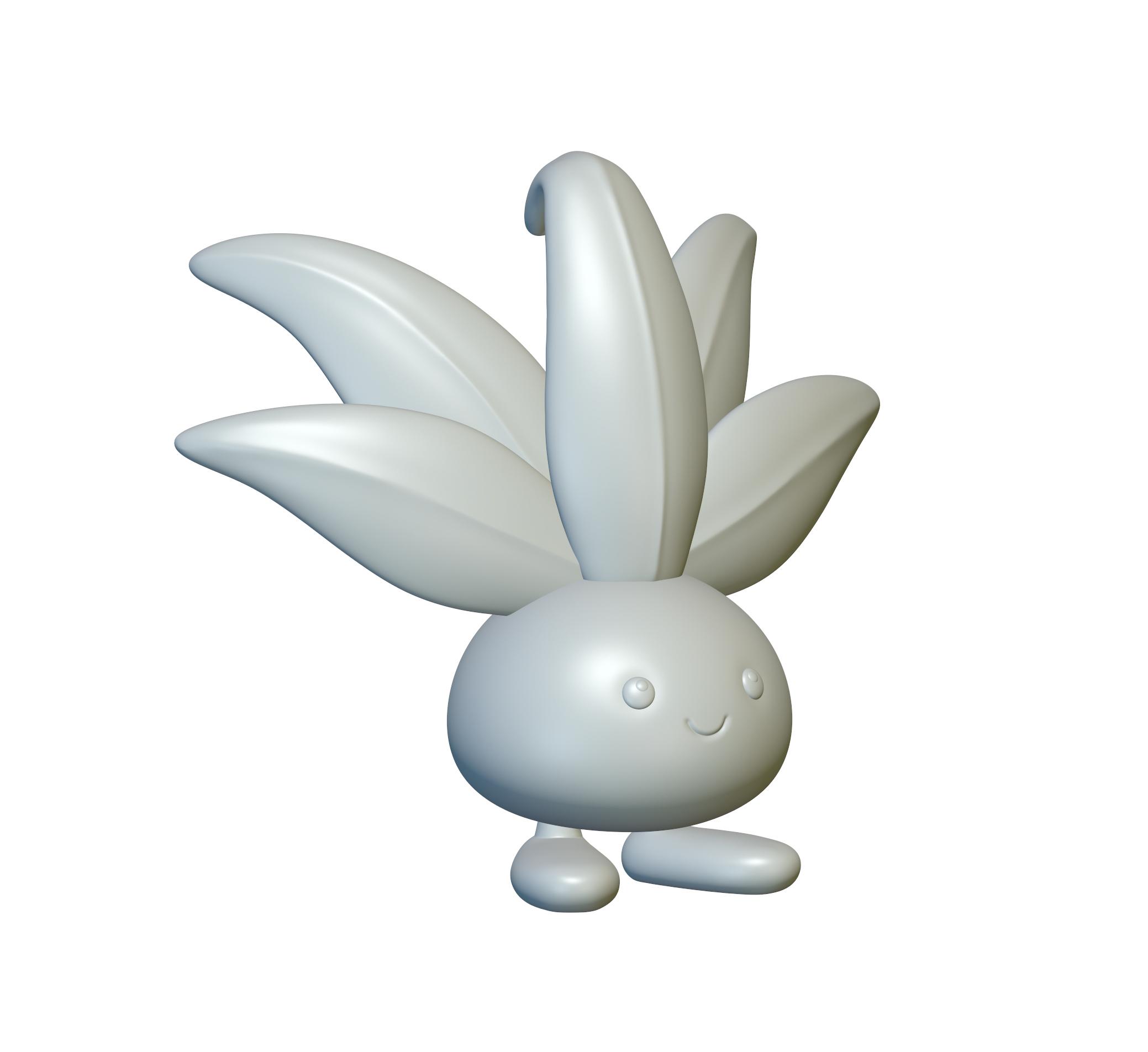 Pokemon Oddish #43 - Optimized for 3D Printing 3d model
