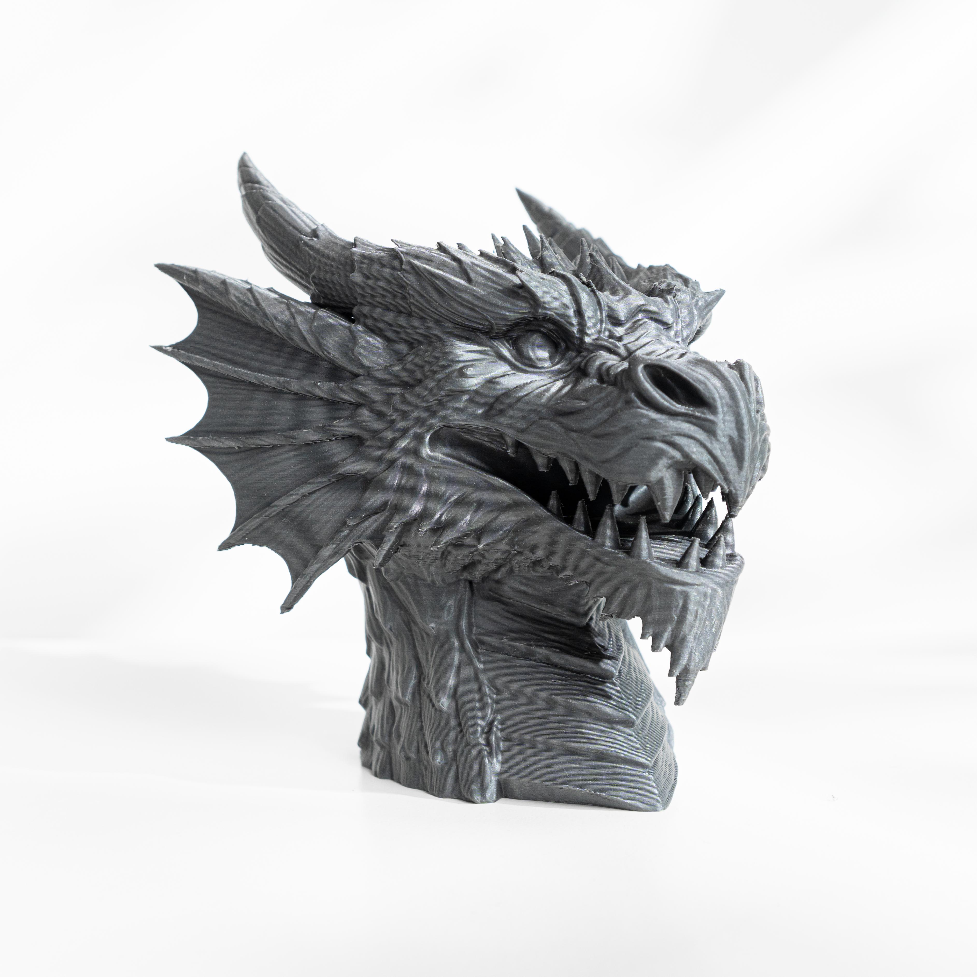 Dragon Planter Pot Bust with Drainage: Modern and Unique Home Decor for Plants and Succulents 3d model