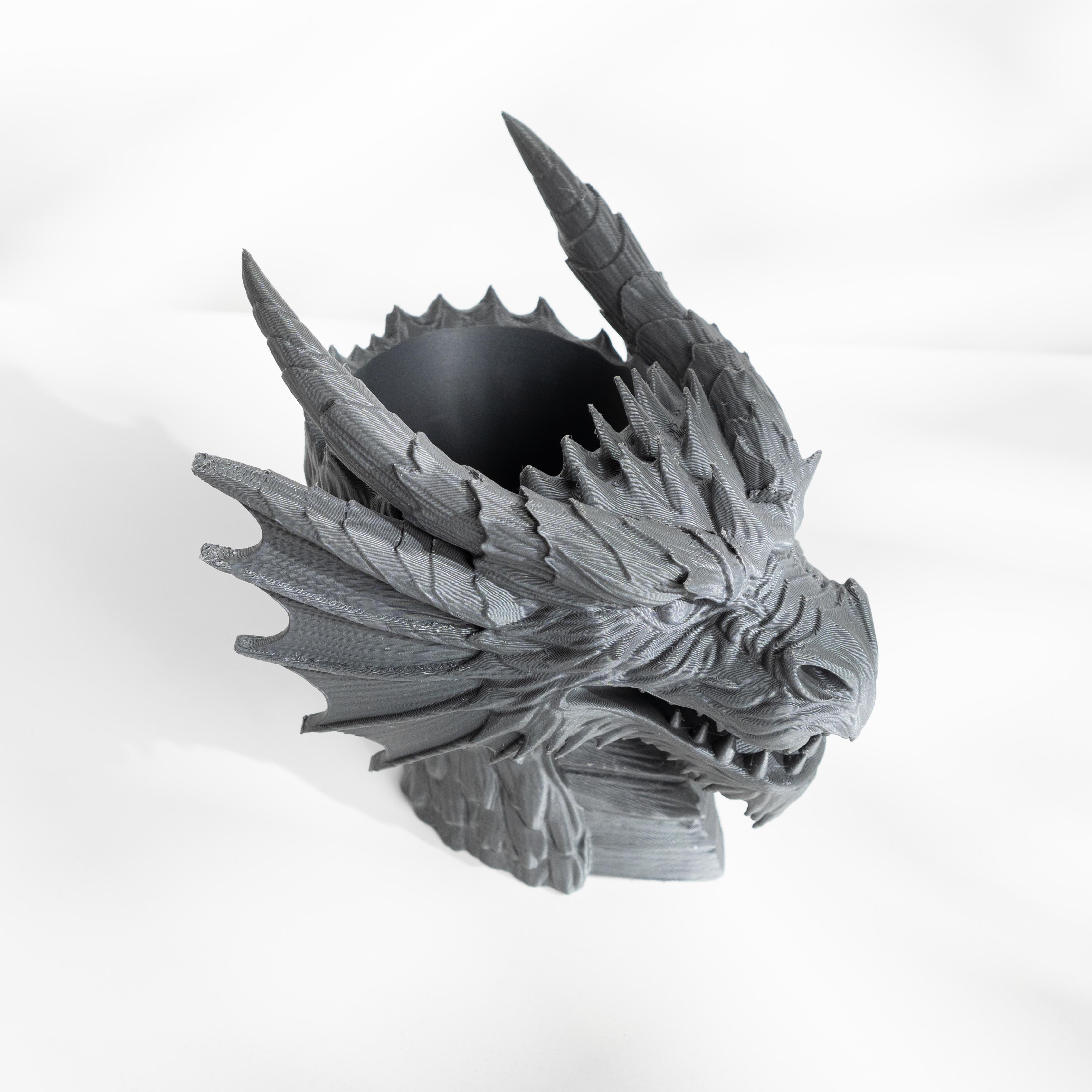 Dragon Planter Pot Bust with Drainage: Modern and Unique Home Decor for Plants and Succulents 3d model