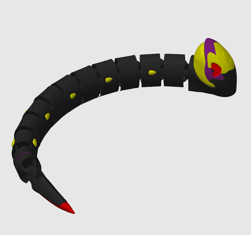 Articulated Seviper (3MF included) 3d model