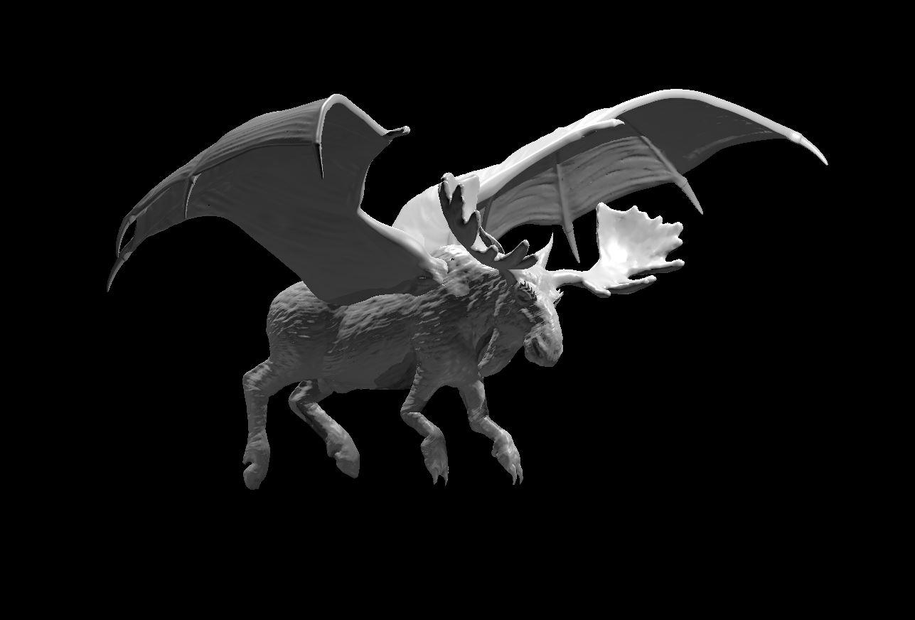 Dragon Moose - Dragon Moose - 3d model render - D&D - 3d model
