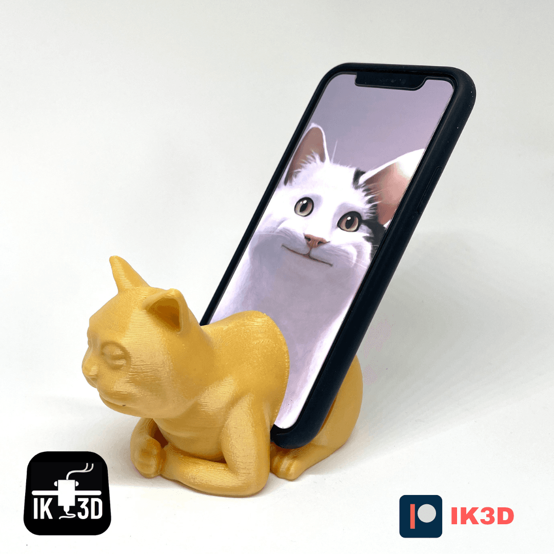 Sleepy Cat Meme Phone Holder / No Supports 3d model