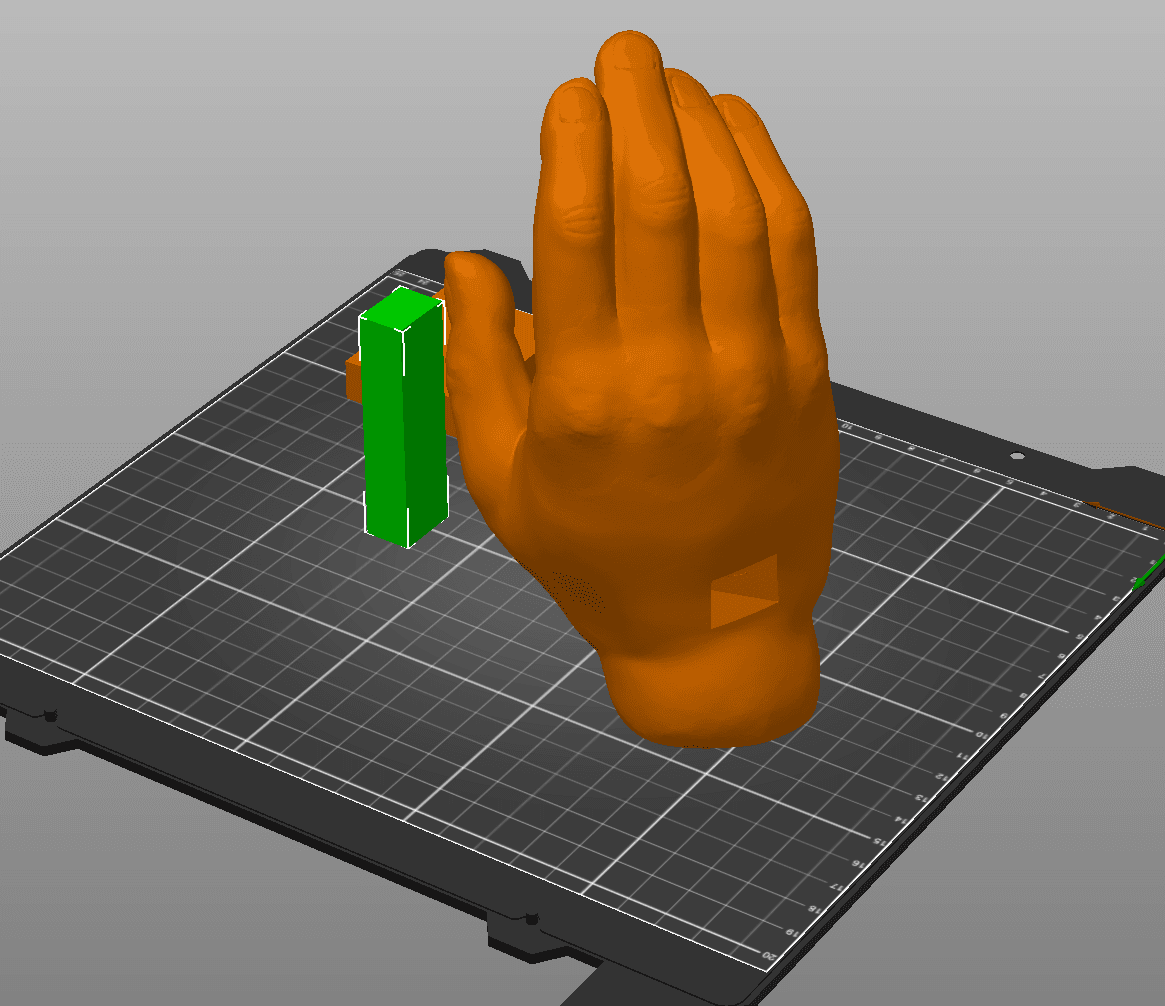 Floating Hand Holder / No Supports 3d model