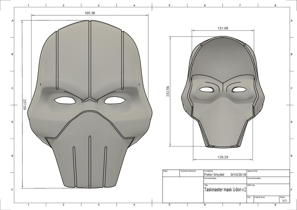 Taskmaster Udon Mask 3d model