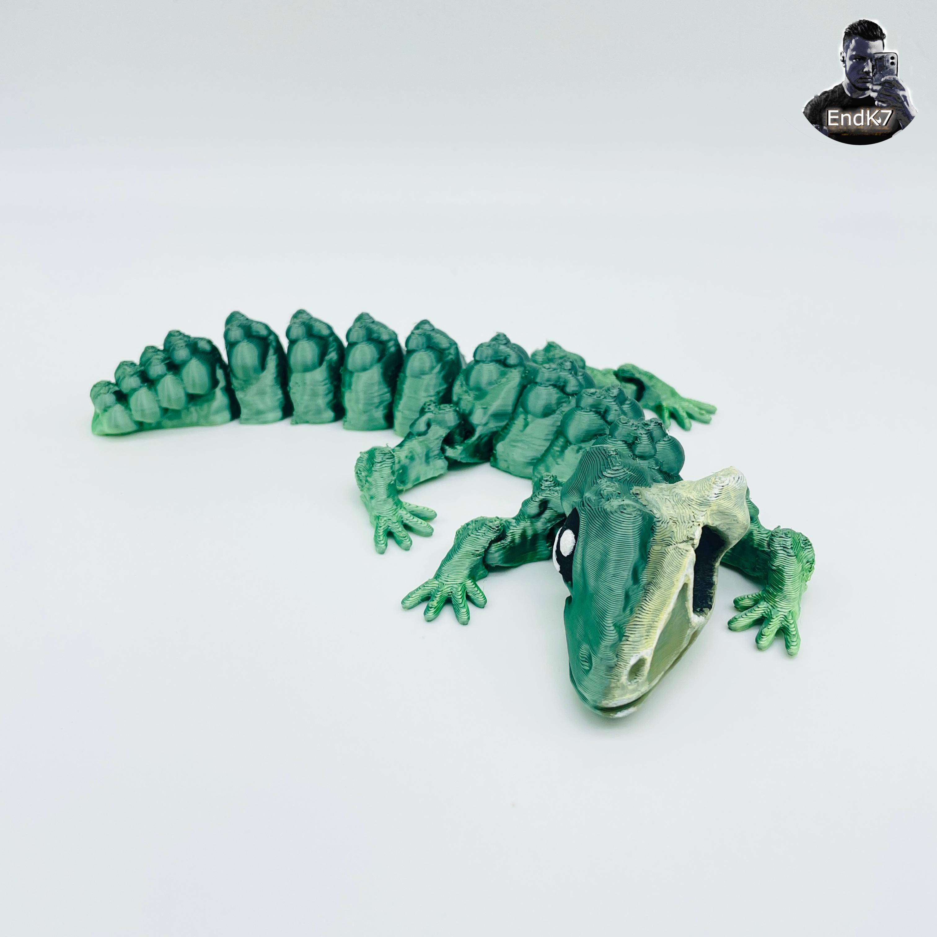 Triple Lizard Dragon - Cute - Zombie -Skeleton - Articulated - Print in Place - Flexi - No Supports 3d model