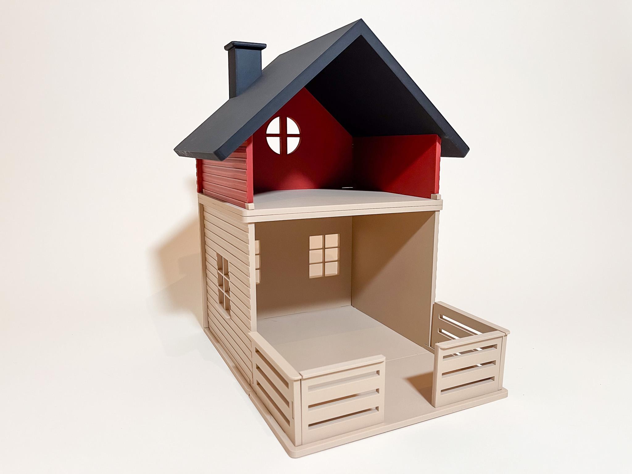 Modular Dollhouse Garden Cottage 3d model