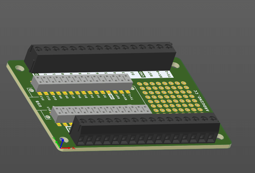 Nano Screw Terminal Adapter.step 3d model