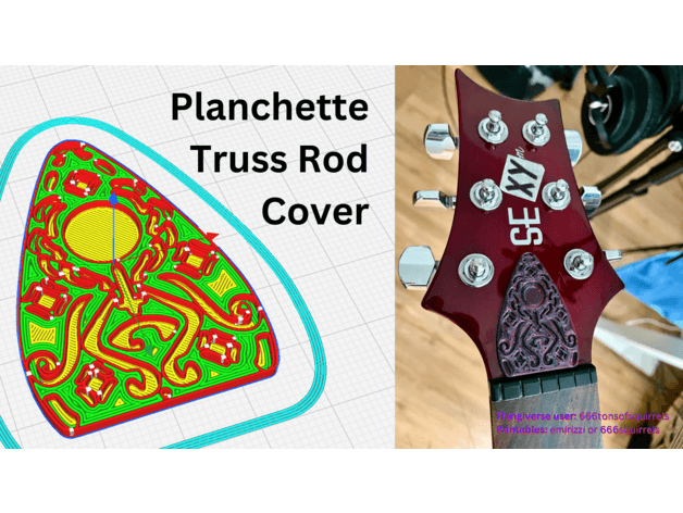 Planchette Truss Rod Cover 3d model