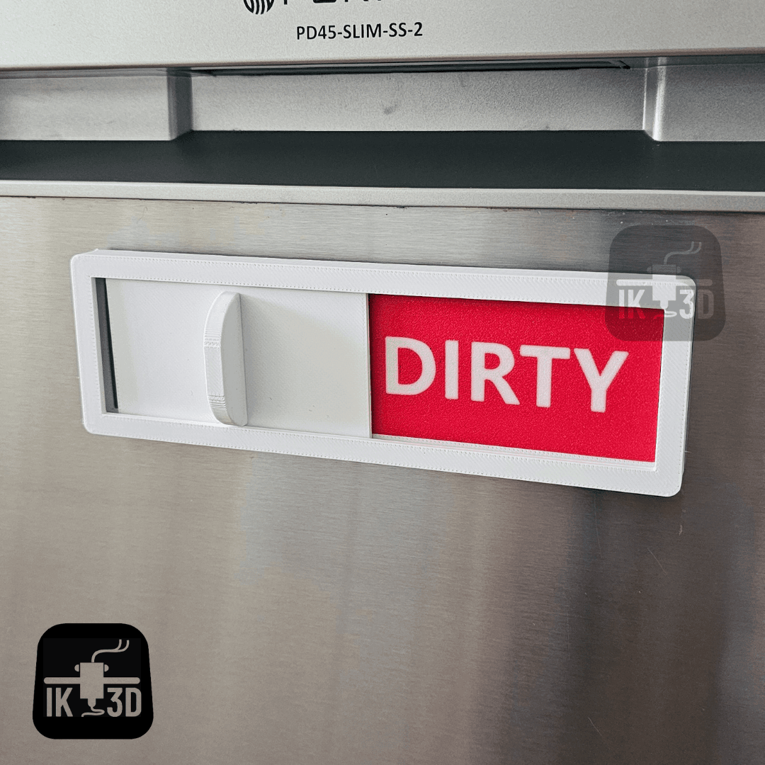 Diswasher Sign Clean - Dirty / Easy Print 3d model