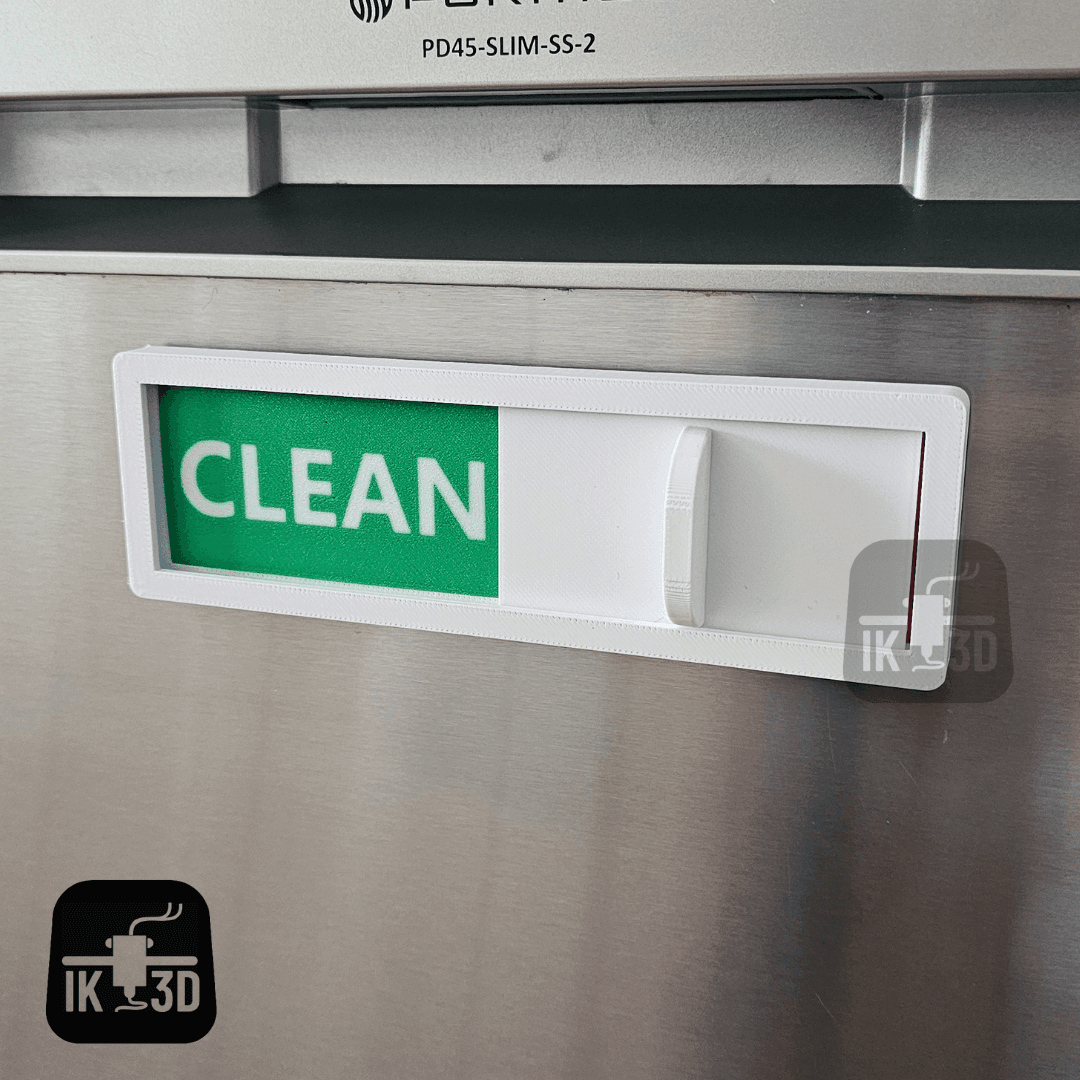 Diswasher Sign Clean - Dirty / Easy Print 3d model