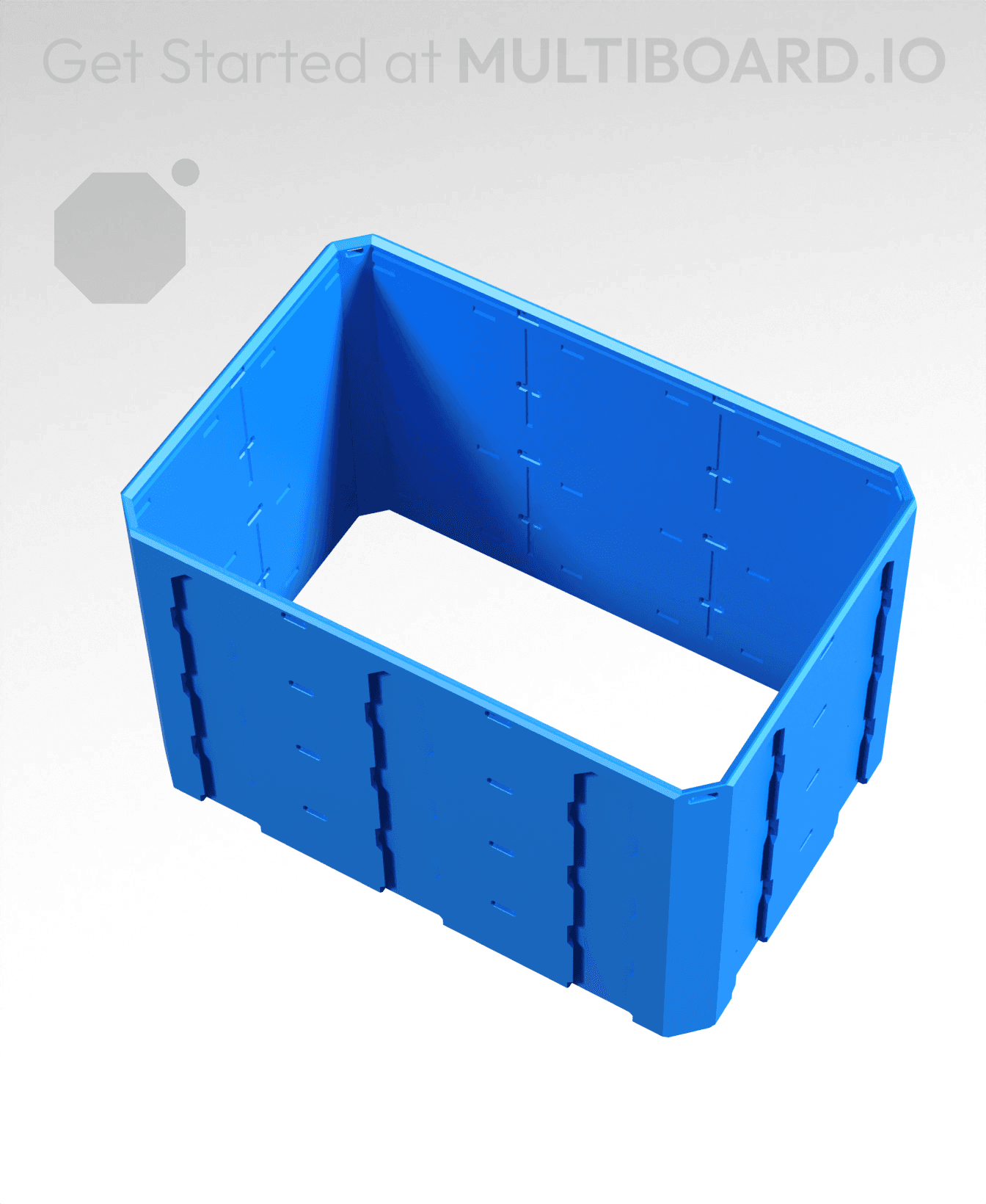 3x2x2 - Topped Multipoint Rail - Pop-In Bin Extension 3d model