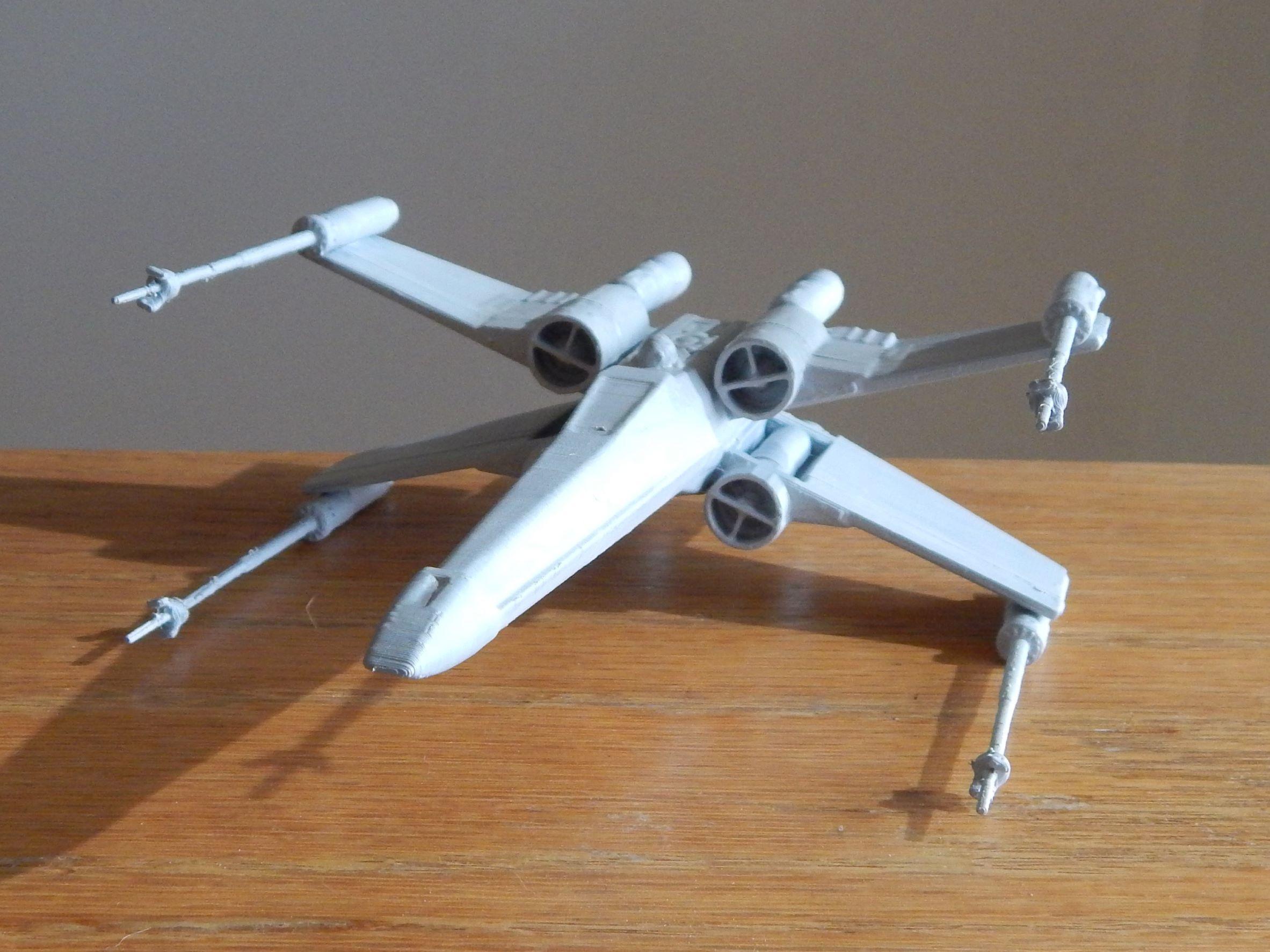 Star Wars X Wing, S-foils in attack position 3d model