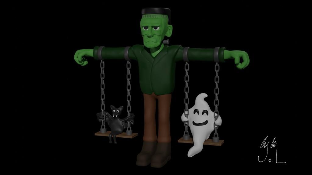 Frankenstein Swing Set 3d model