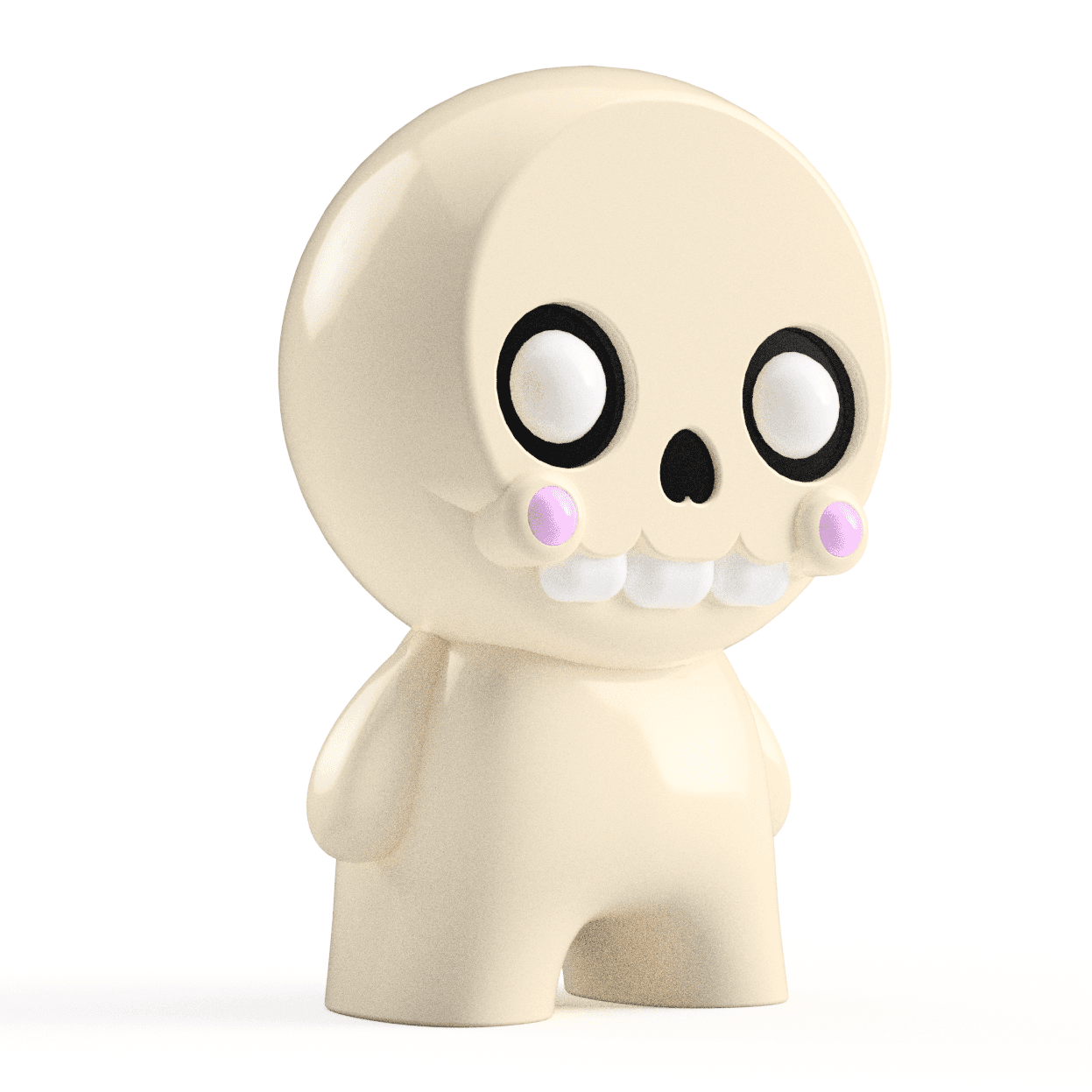 3D Printable Cute Bonehead Skeleton Figure STL - Ideal for Personal & Commercial Crafting 3d model
