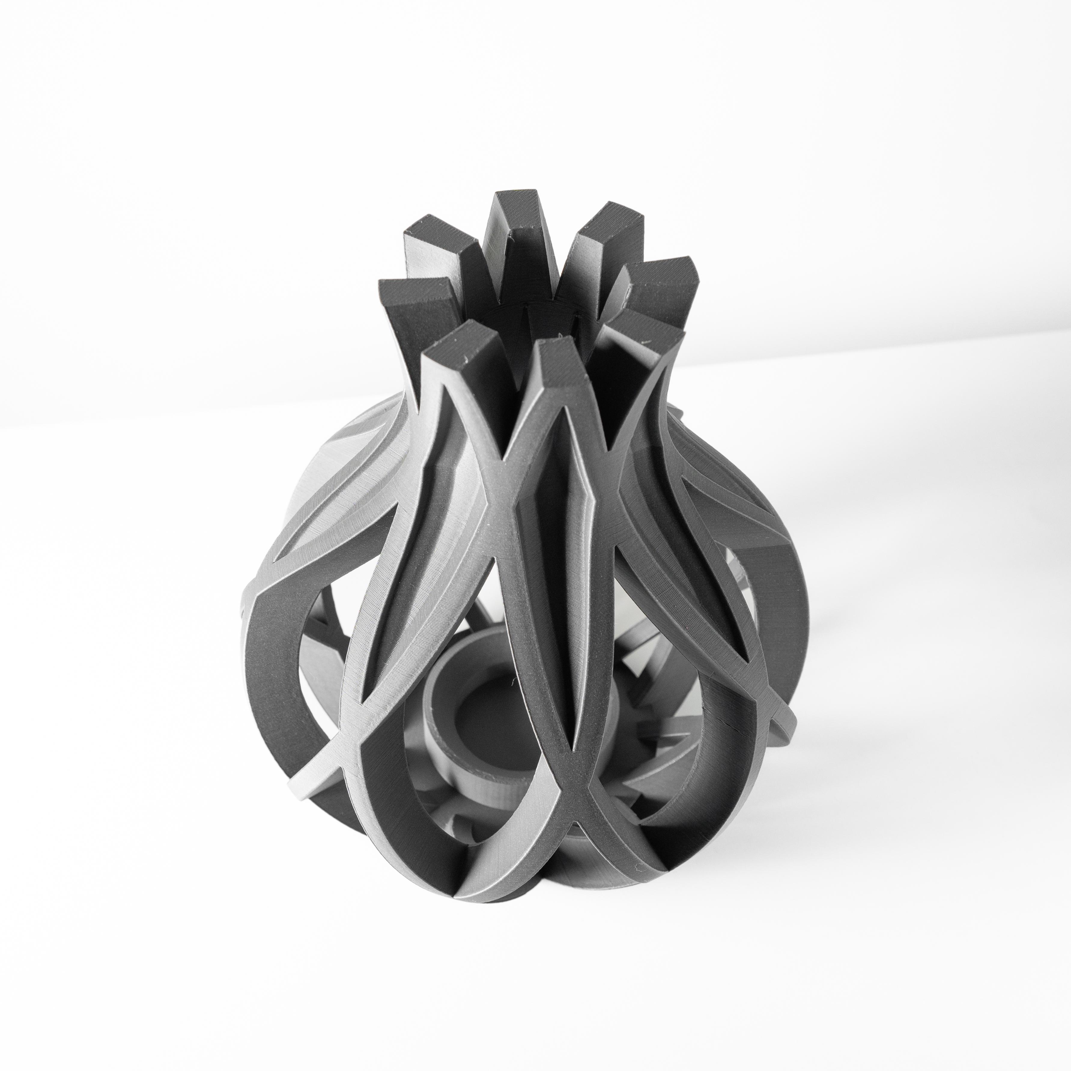 The Oukan Vase, Modern and Unique Home Decor for Dried and Preserved Flower Arrangement  | STL File 3d model
