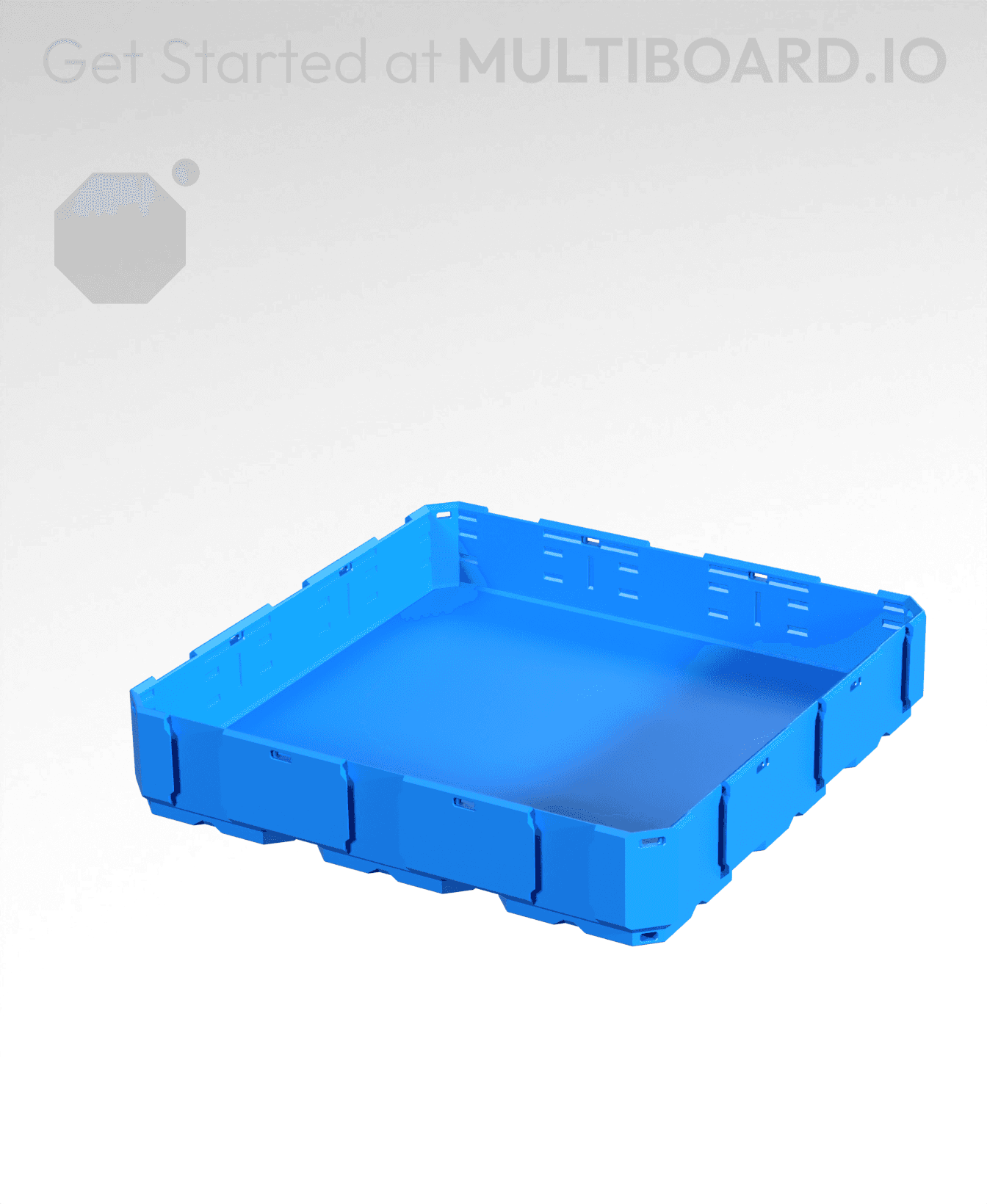 3x3x0.5 - Full Multipoint Rail - Multibin Shell 3d model