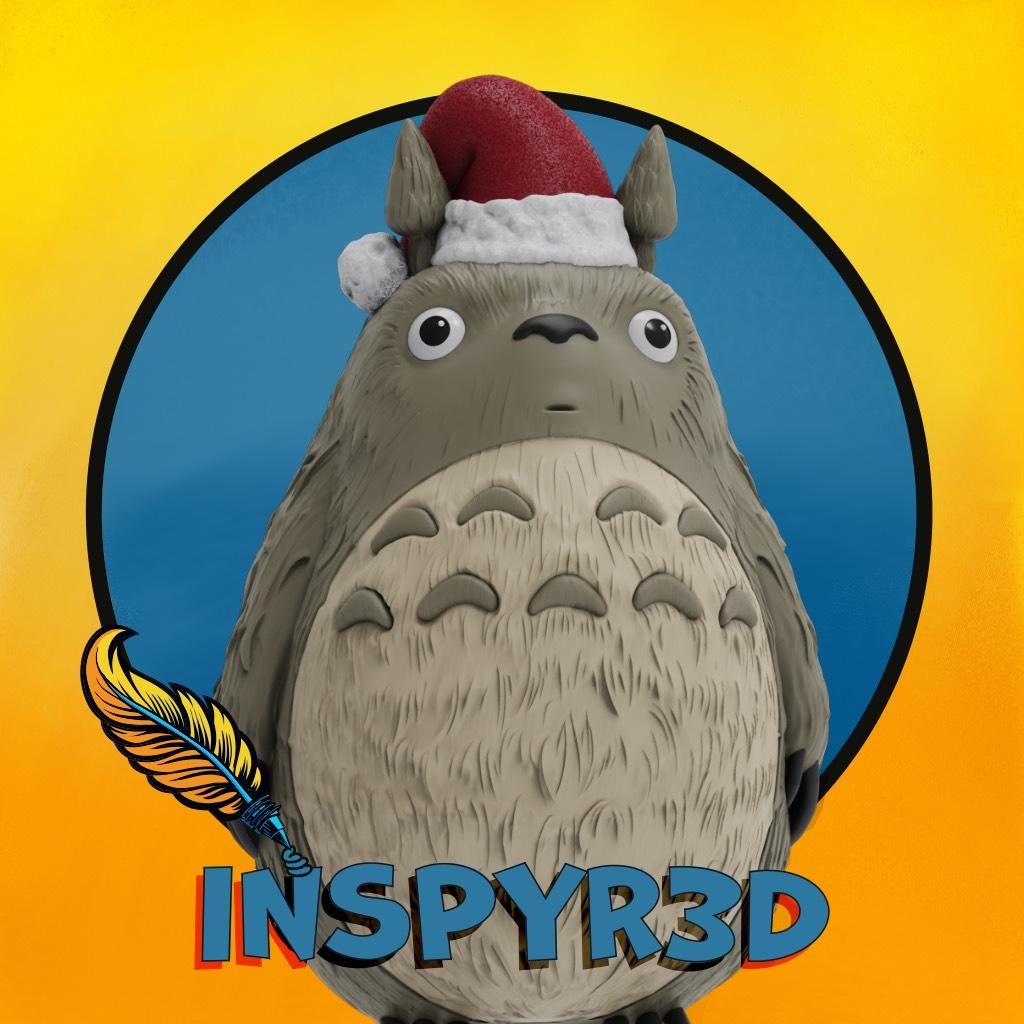 Christmas Totoro  3d model