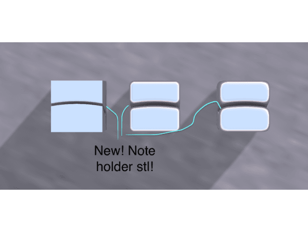 QR code/note holder 3d model