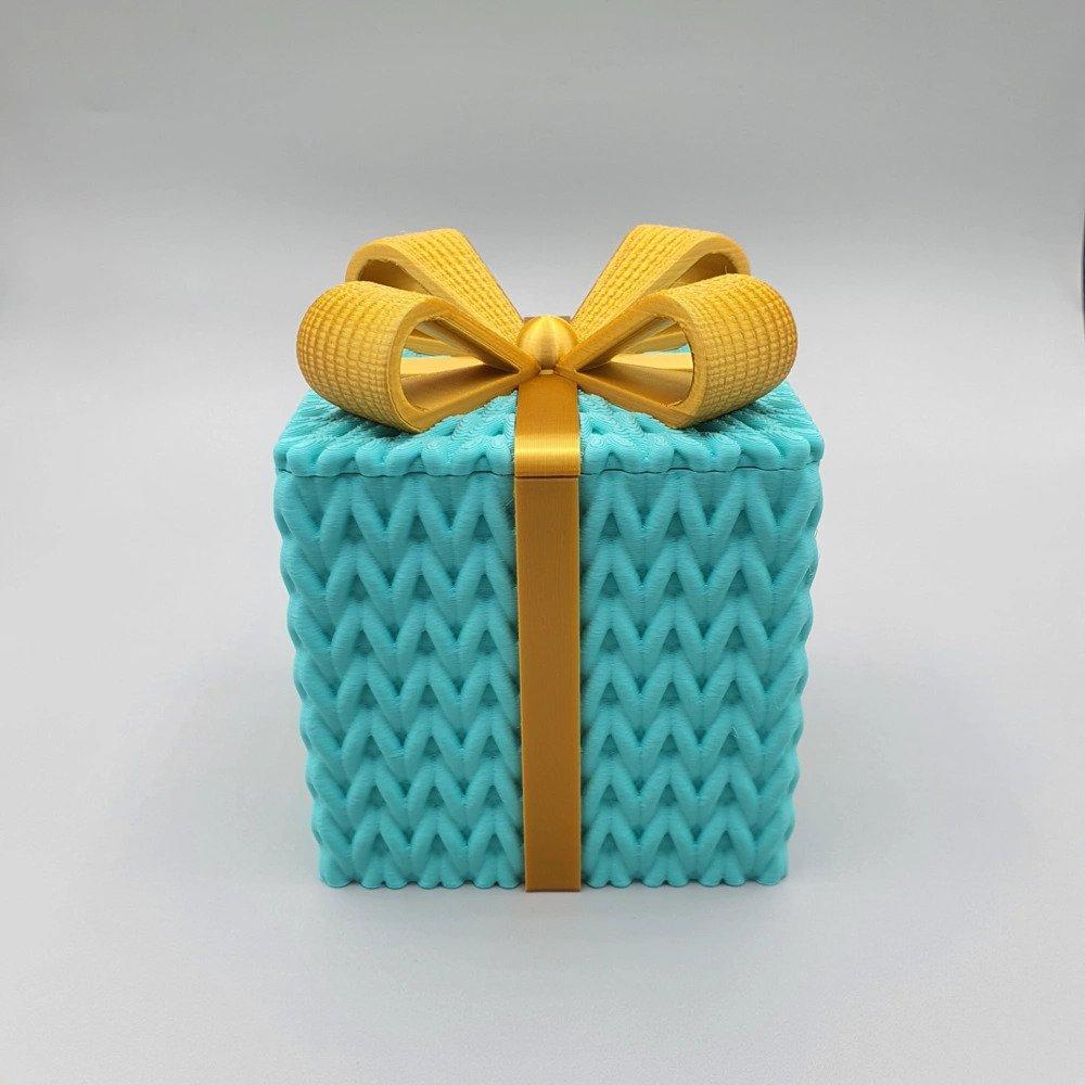 MULTICOLOR CHRISTMAS CROCHET GIFT BOX 3d model